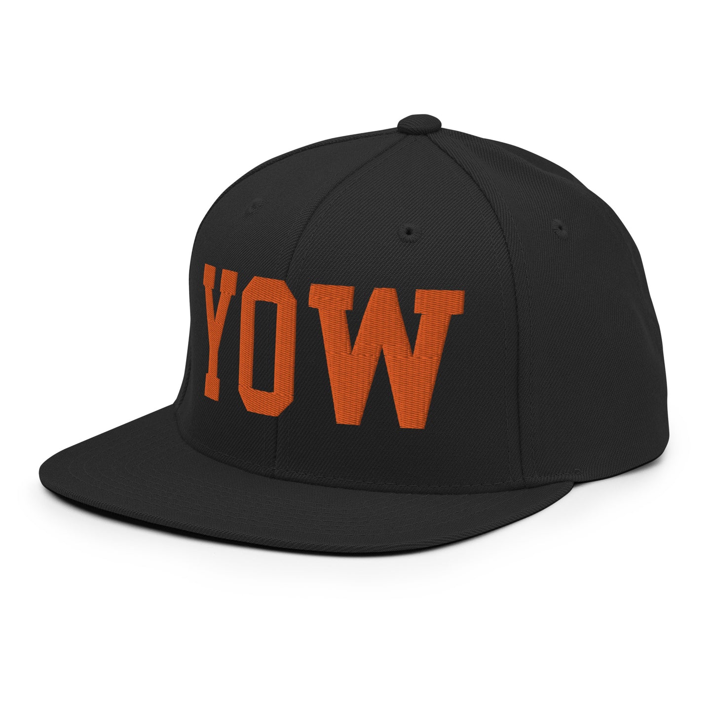 College-Style Classic Snapback Hat • Orange • YOW Ottawa • YHM Designs - Image 09