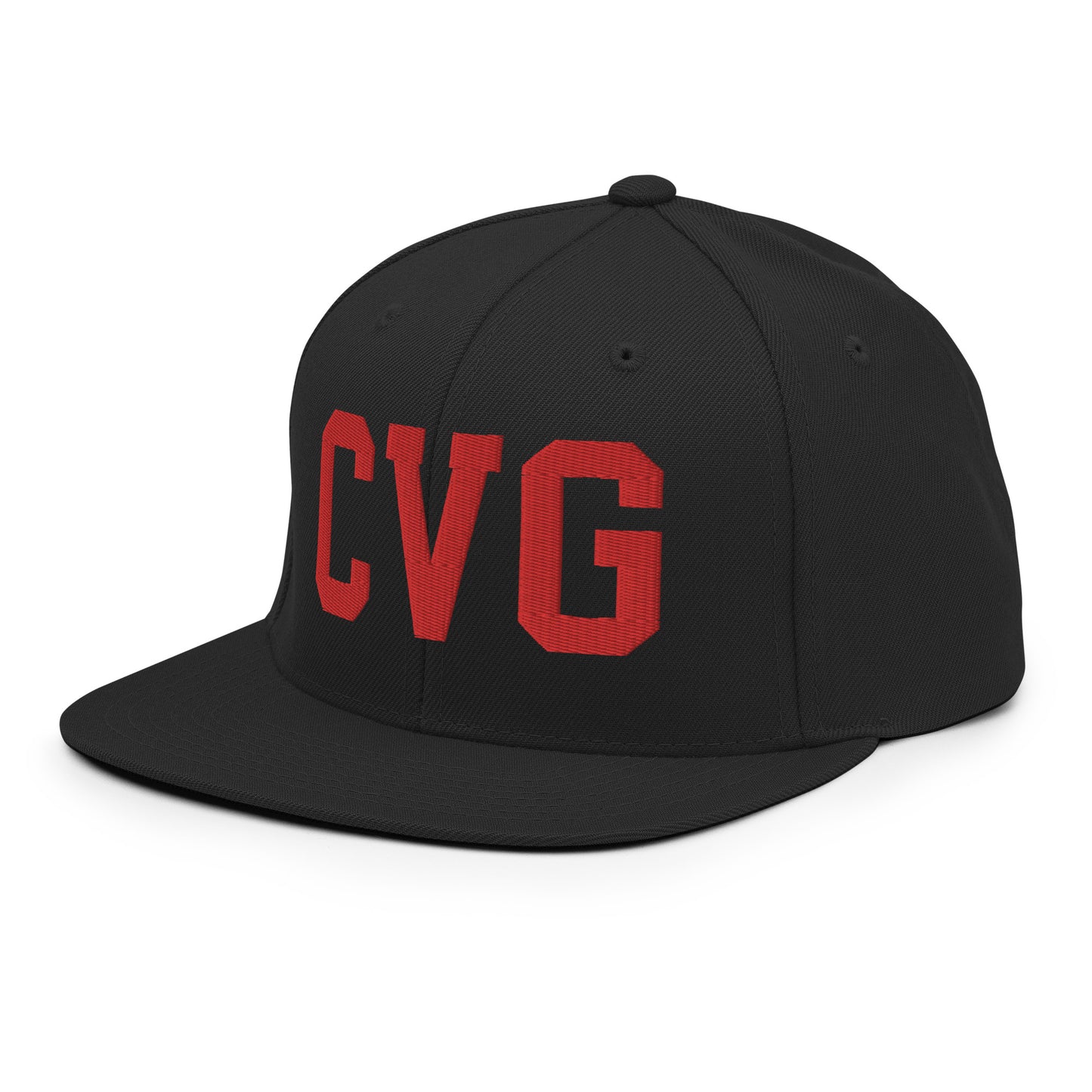 College-Style Classic Snapback Hat • Red • CVG Cincinnati • YHM Designs - Image 09