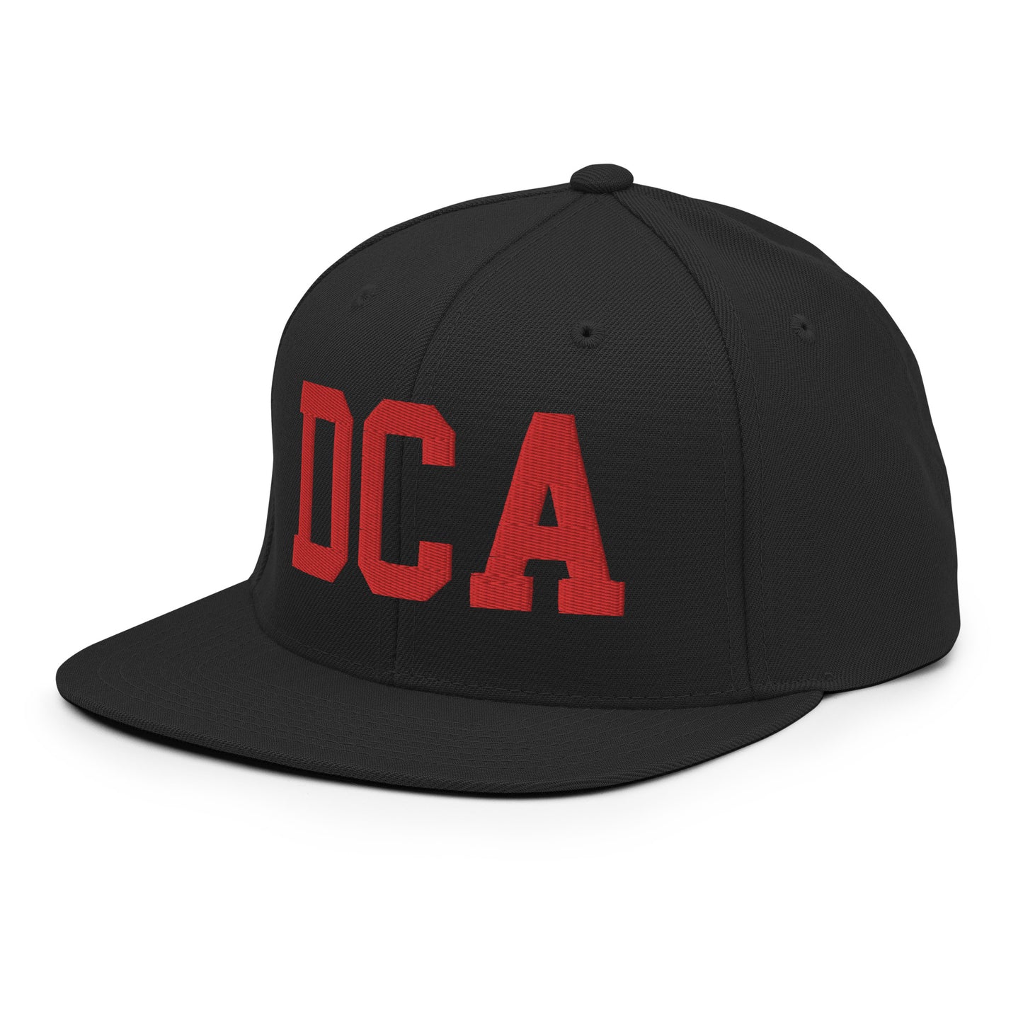 College-Style Classic Snapback Hat • Red • DCA Washington • YHM Designs - Image 09