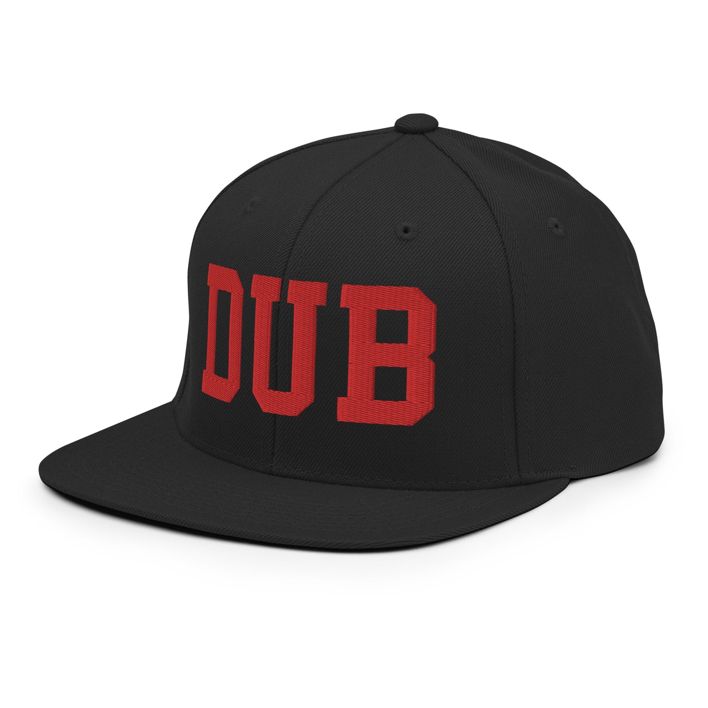 College-Style Classic Snapback Hat • Red • DUB Dublin • YHM Designs - Image 09