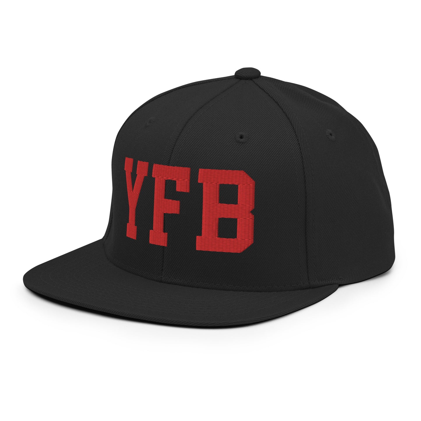College-Style Classic Snapback Hat • Red • YFB Iqaluit Souvenir • YHM Designs - Image 09