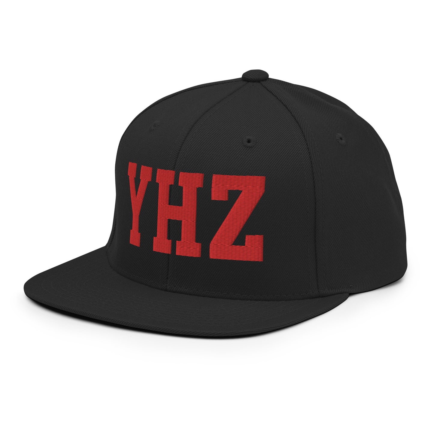 College-Style Classic Snapback Hat • Red • YHZ Halifax Souvenir • YHM Designs - Image 09
