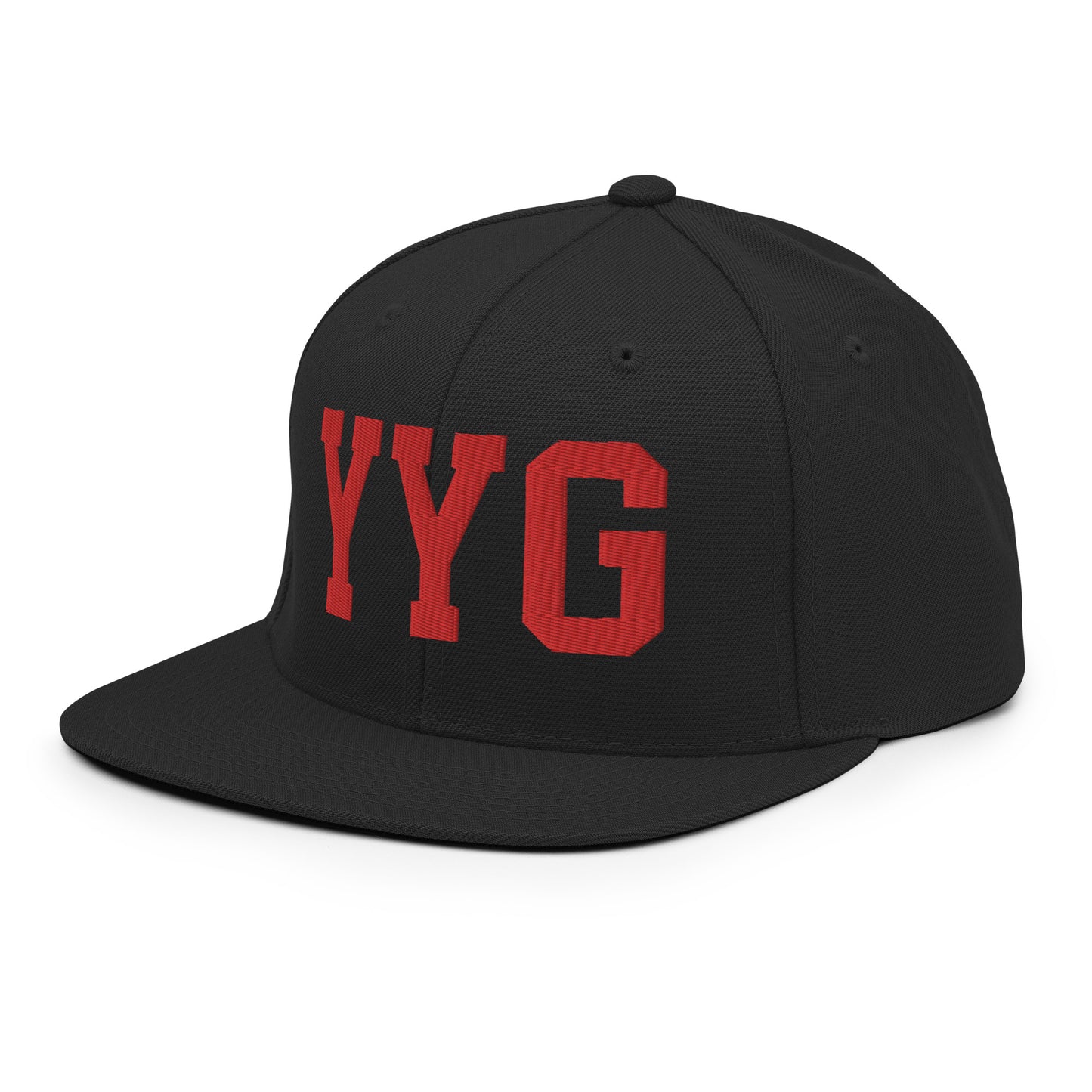 College-Style Classic Snapback Hat • Red • YYG Charlottetown • YHM Designs - Image 09