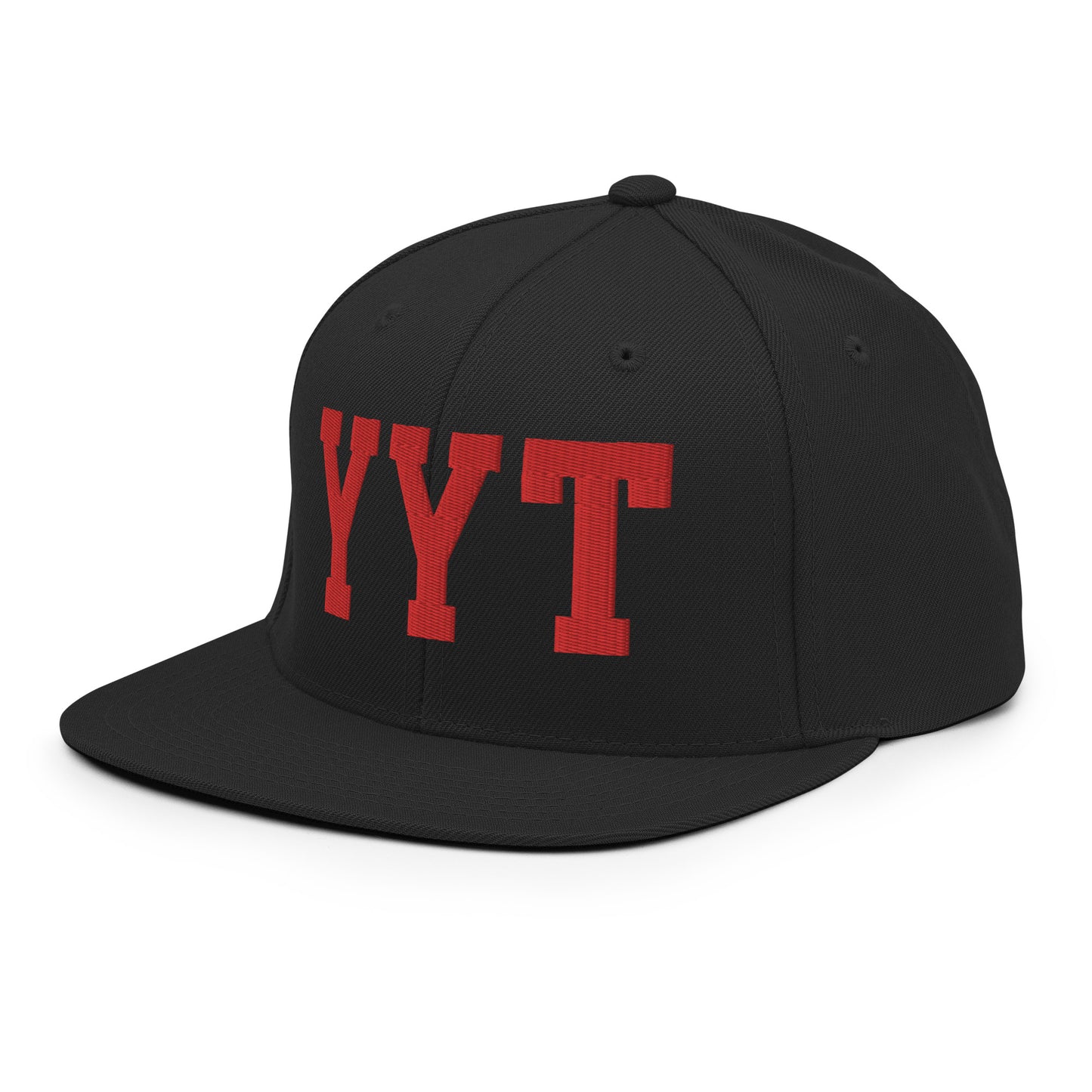 College-Style Classic Snapback Hat • Red • YYT St. John's • YHM Designs - Image 09