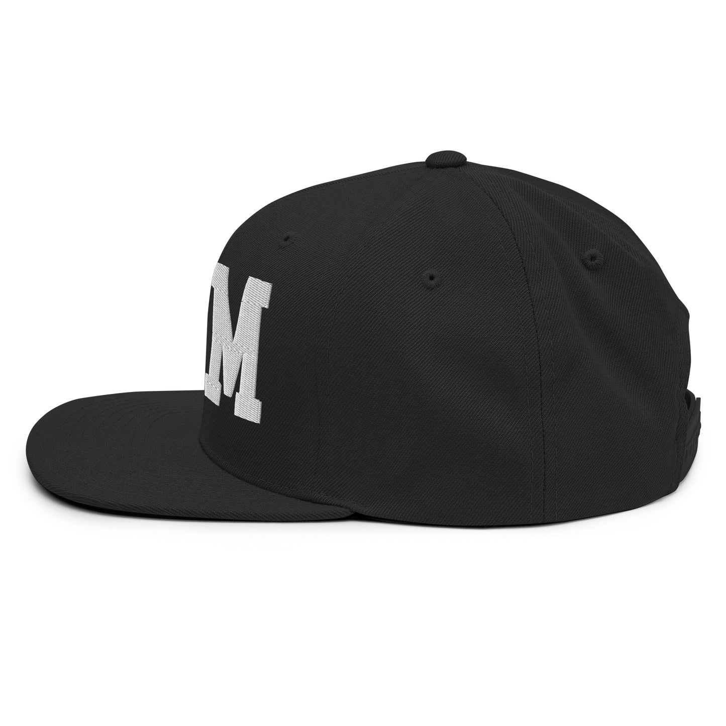 College-Style Classic Snapback Hat • White • BHM Birmingham • YHM Designs - Image 10
