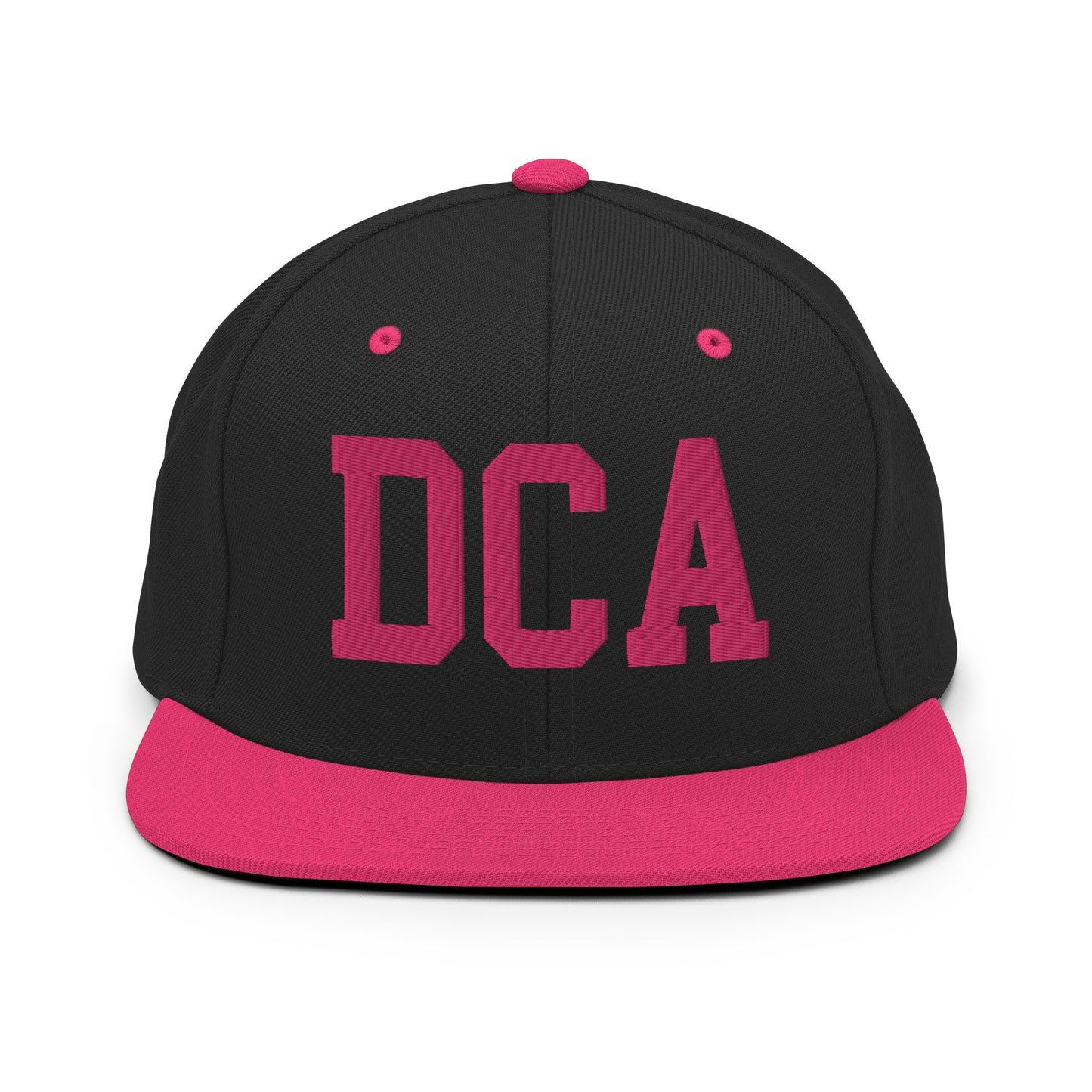 College-Style Classic Snapback Hat • Pink Embroidery • DCA Washington • YHM Designs - Image 07