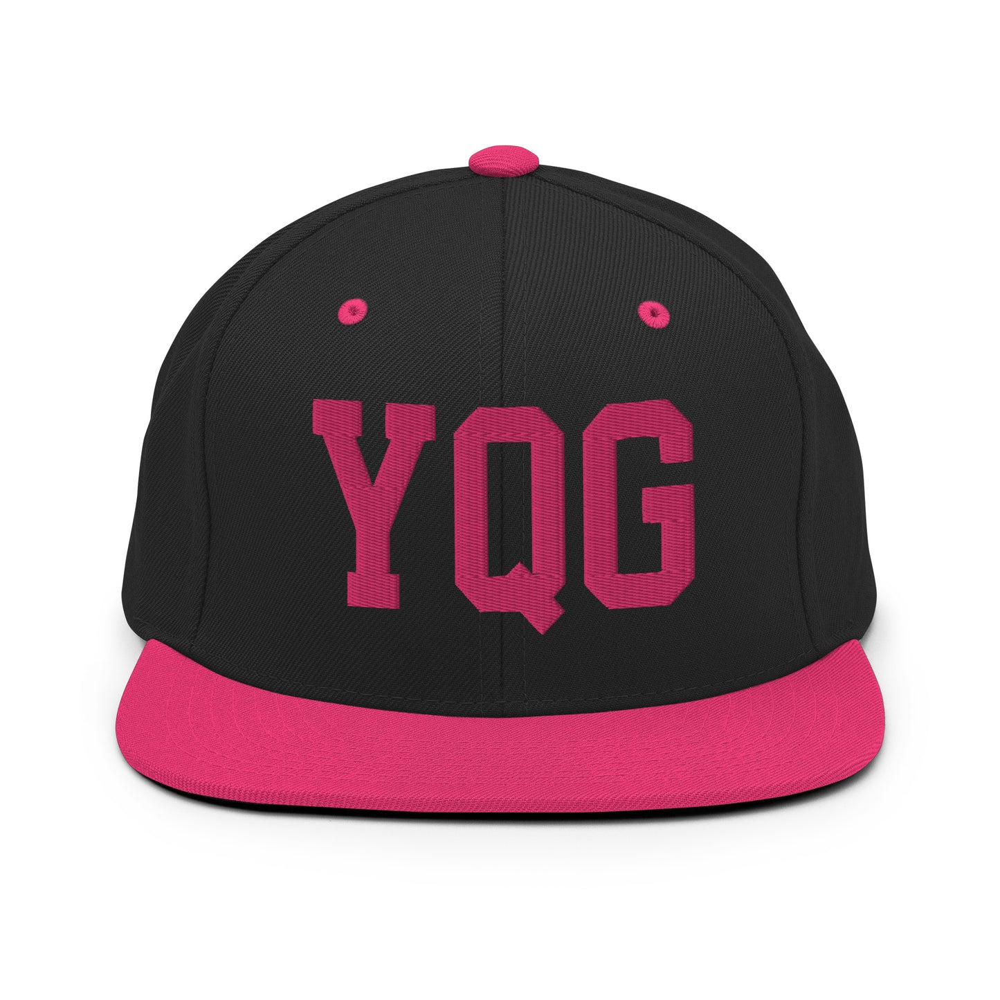 College-Style Classic Snapback Hat • Pink Embroidery • YQG Windsor Souvenir • YHM Designs - Image 07