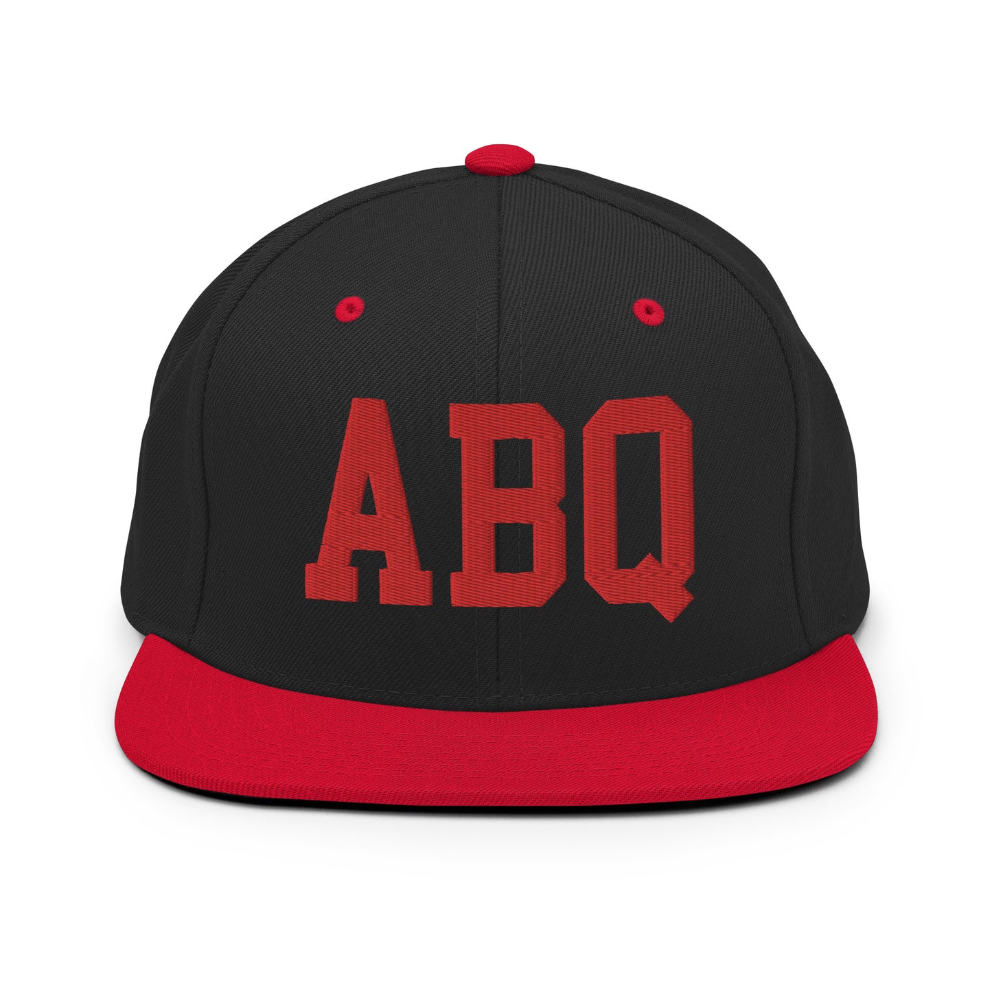 College-Style Classic Snapback Hat • Red • ABQ Albuquerque • YHM Designs - Image 11