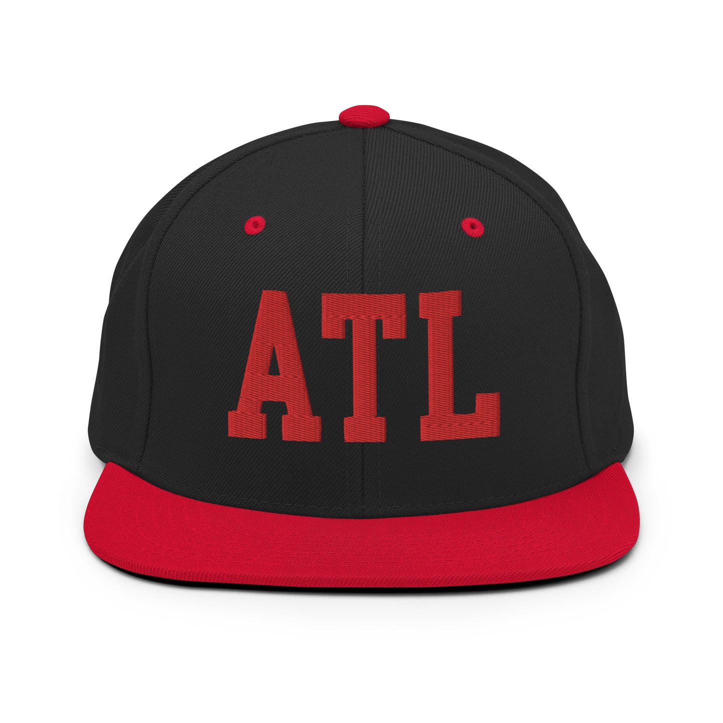 College-Style Classic Snapback Hat • Red • ATL Atlanta • YHM Designs - Image 11