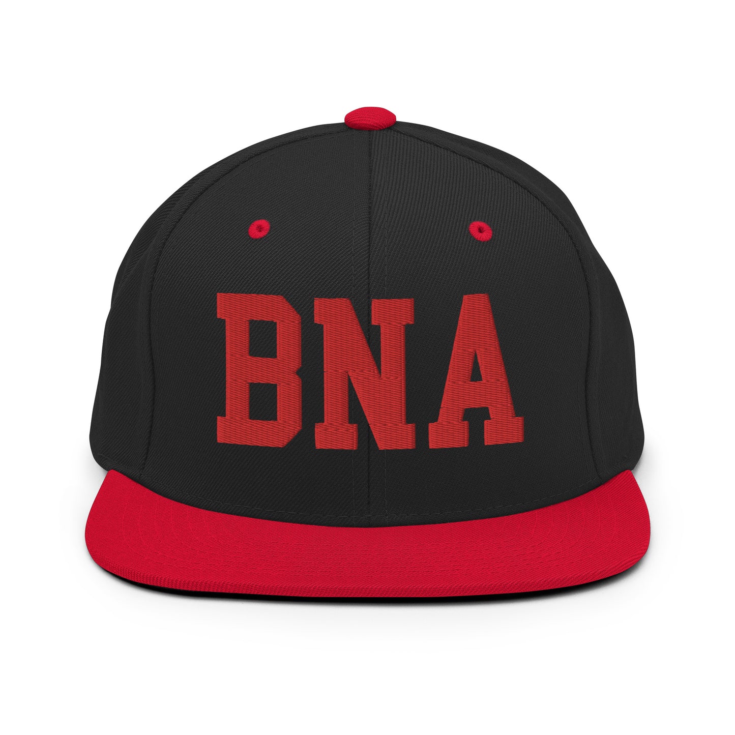 College-Style Classic Snapback Hat • Red • BNA Nashville • YHM Designs - Image 11
