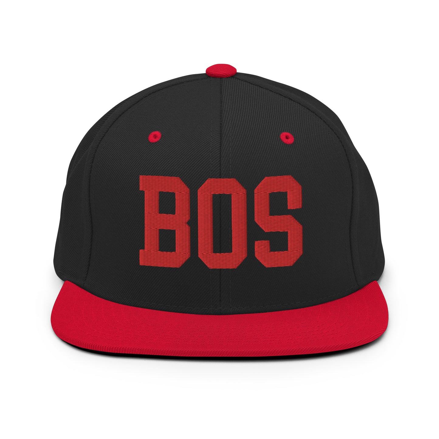 College-Style Classic Snapback Hat • Red • BOS Boston • YHM Designs - Image 11