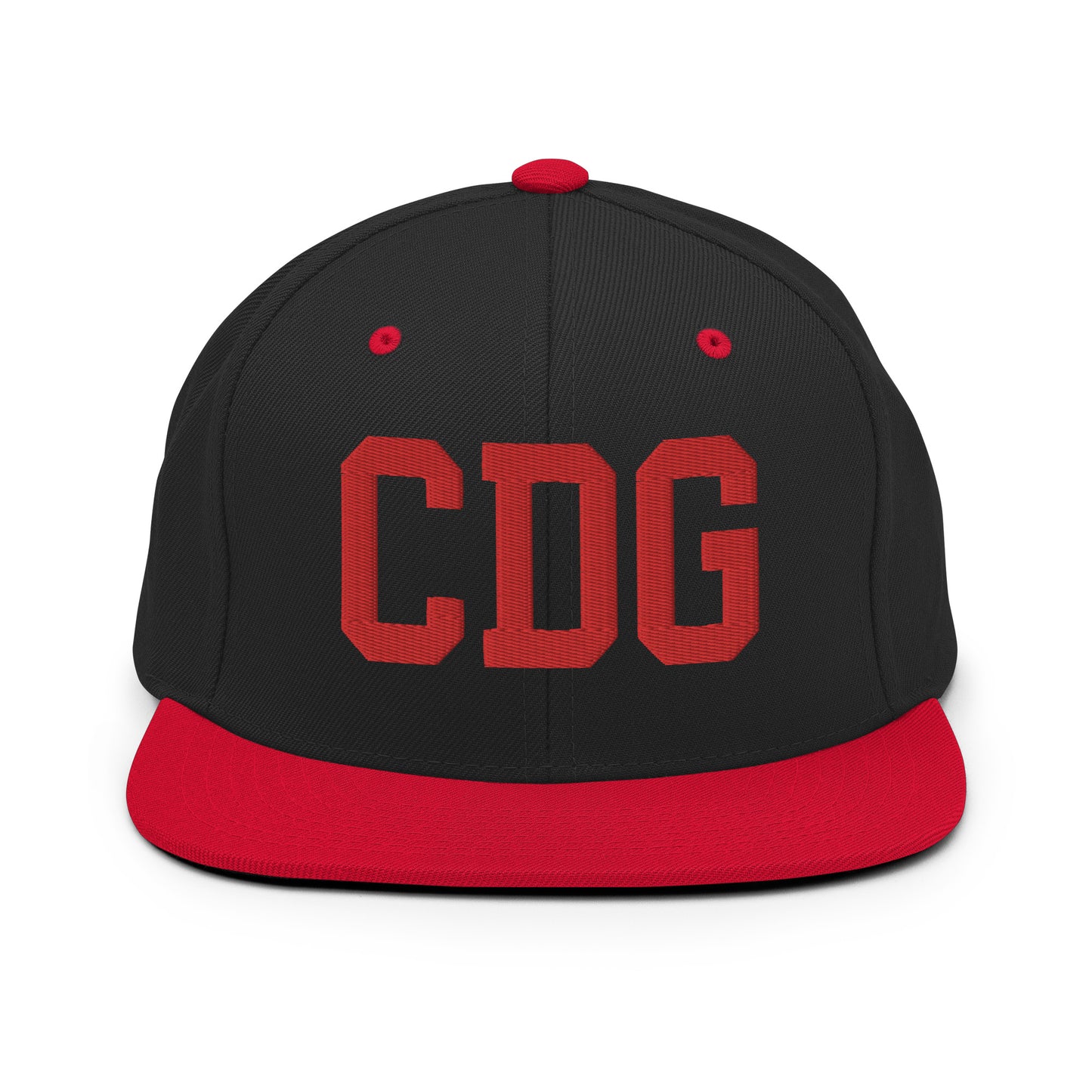 College-Style Classic Snapback Hat • Red • CDG Paris • YHM Designs - Image 11