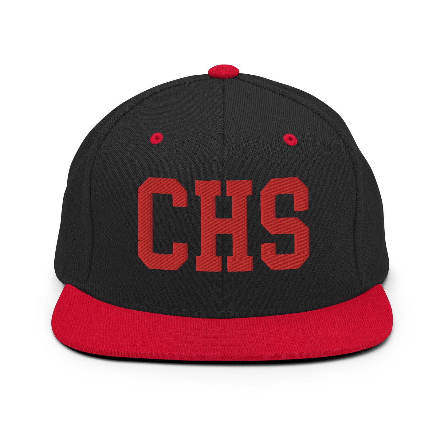College-Style Classic Snapback Hat • Red • CHS Charleston • YHM Designs - Image 11