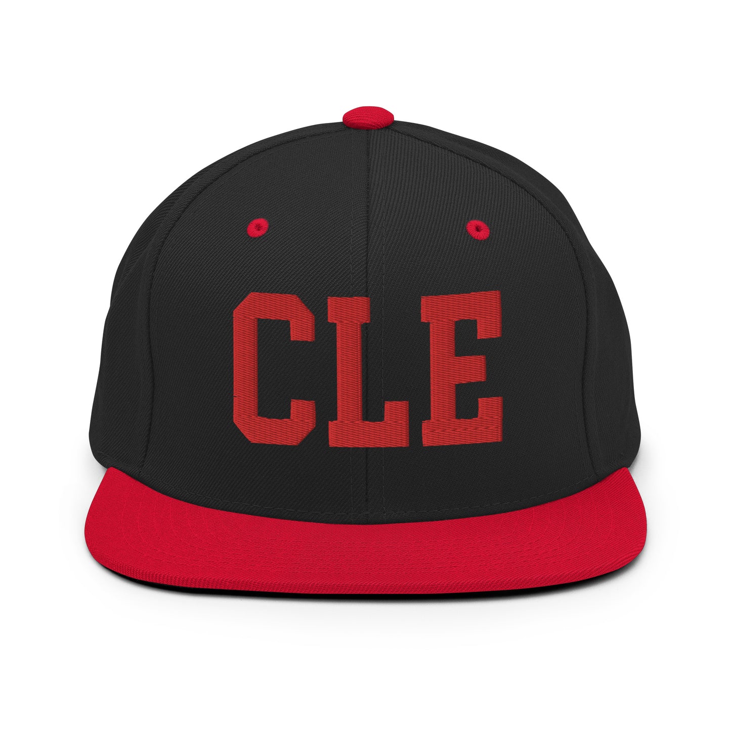 College-Style Classic Snapback Hat • Red • CLE Cleveland • YHM Designs - Image 11