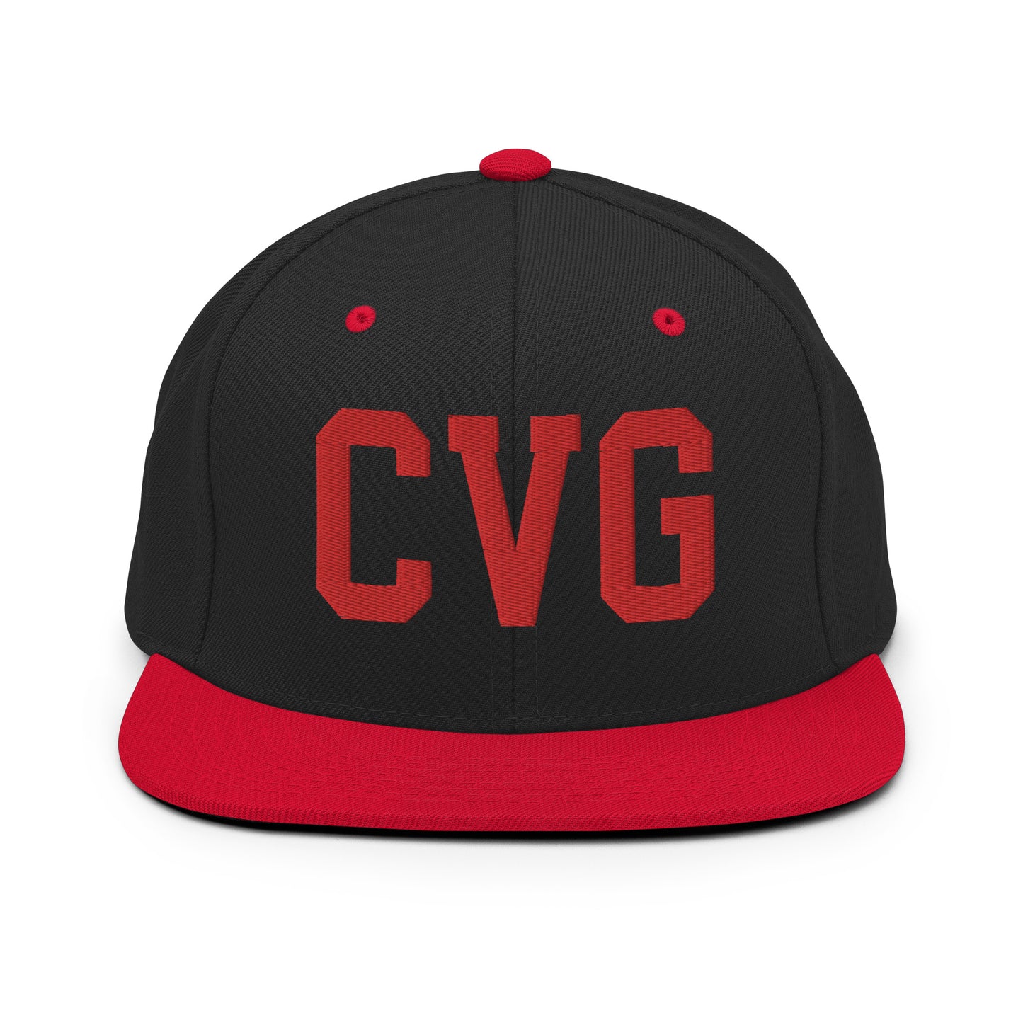 College-Style Classic Snapback Hat • Red • CVG Cincinnati • YHM Designs - Image 11