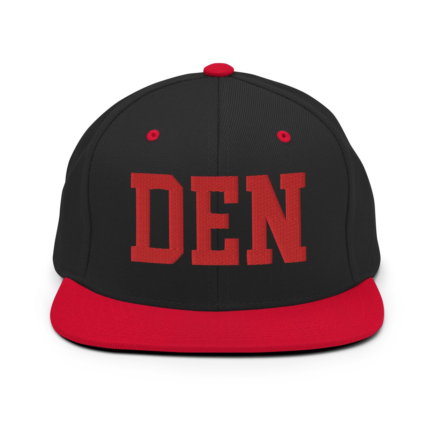 College-Style Classic Snapback Hat • Red • DEN Denver • YHM Designs - Image 11