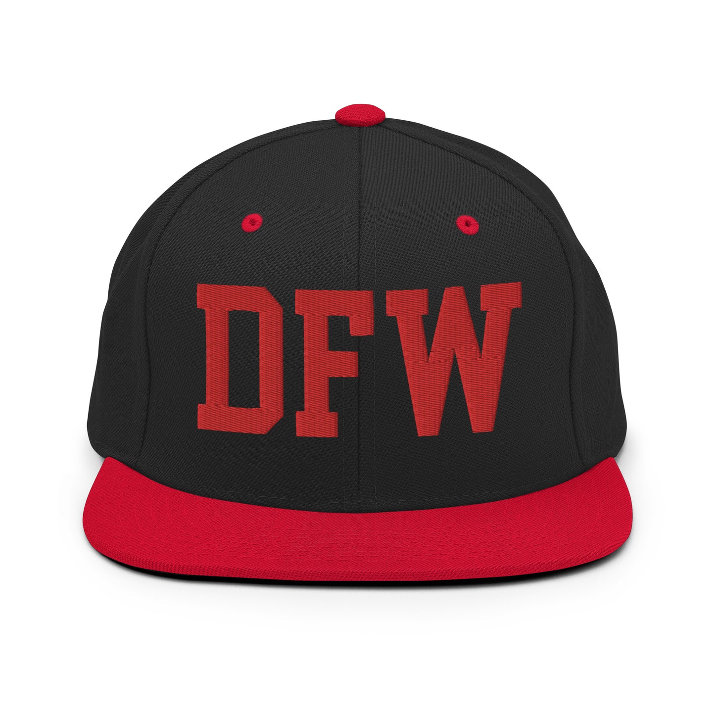 College-Style Classic Snapback Hat • Red • DFW Dallas • YHM Designs - Image 11