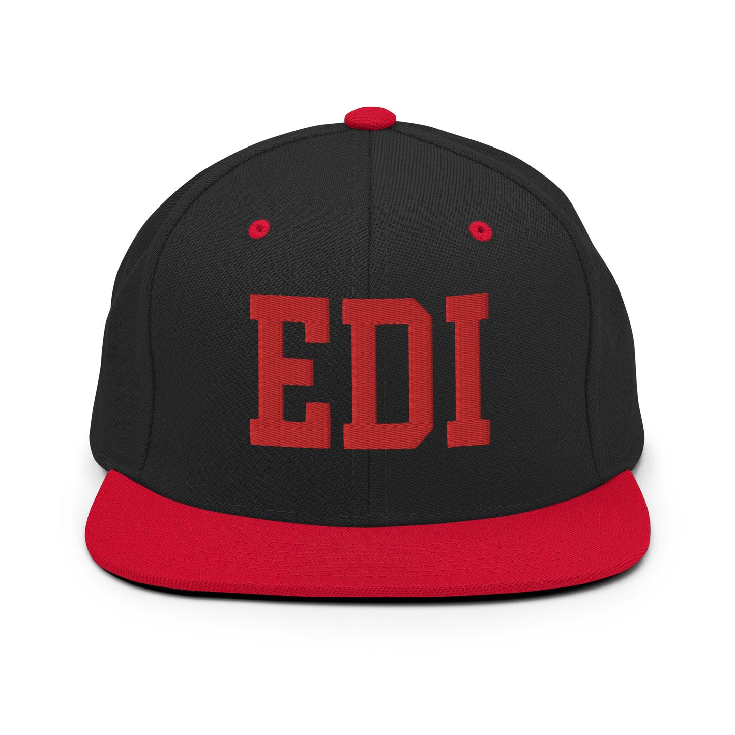 College-Style Classic Snapback Hat • Red • EDI Edinburgh • YHM Designs - Image 11