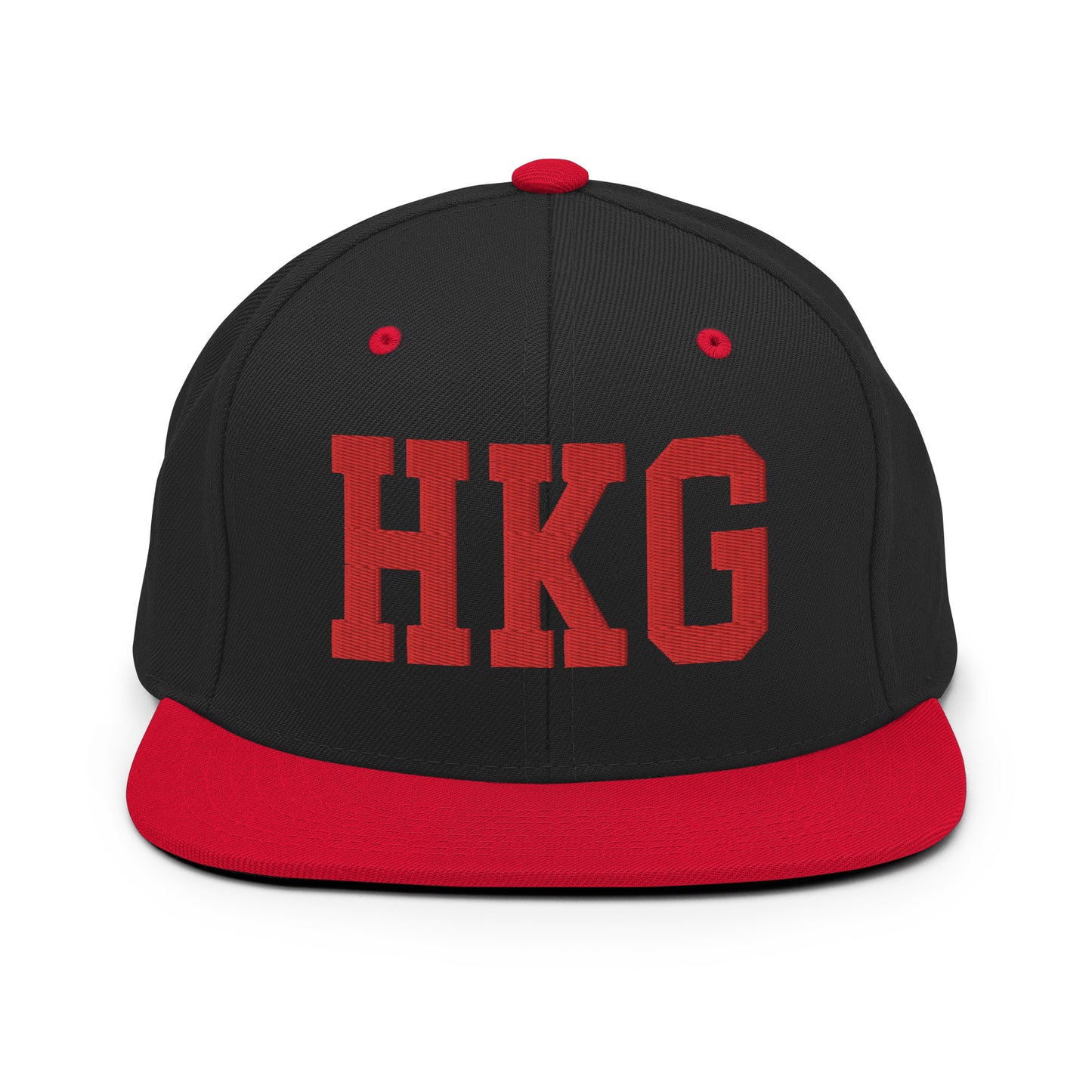 College-Style Classic Snapback Hat • Red • HKG Hong Kong • YHM Designs - Image 11