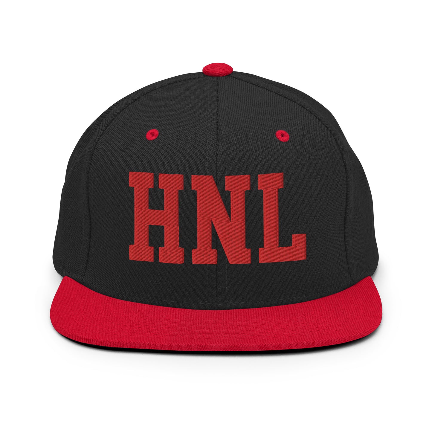 College-Style Classic Snapback Hat • Red • HNL Honolulu • YHM Designs - Image 11