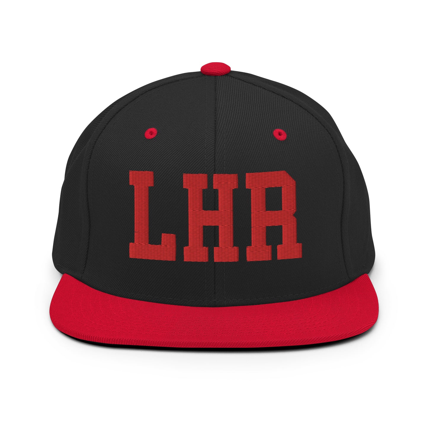 College-Style Classic Snapback Hat • Red • LHR London • YHM Designs - Image 11