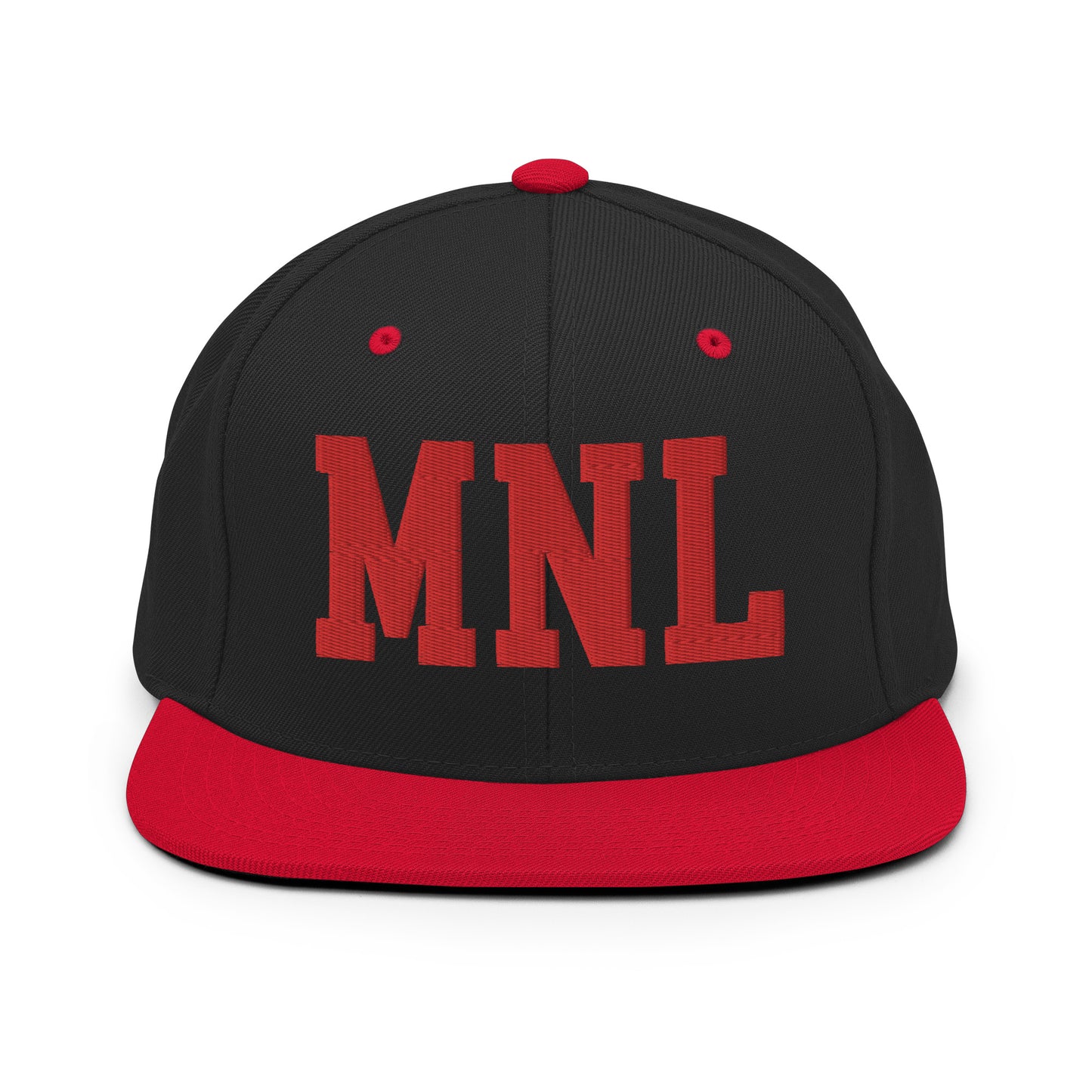 College-Style Classic Snapback Hat • Red • MNL Manila • YHM Designs - Image 11