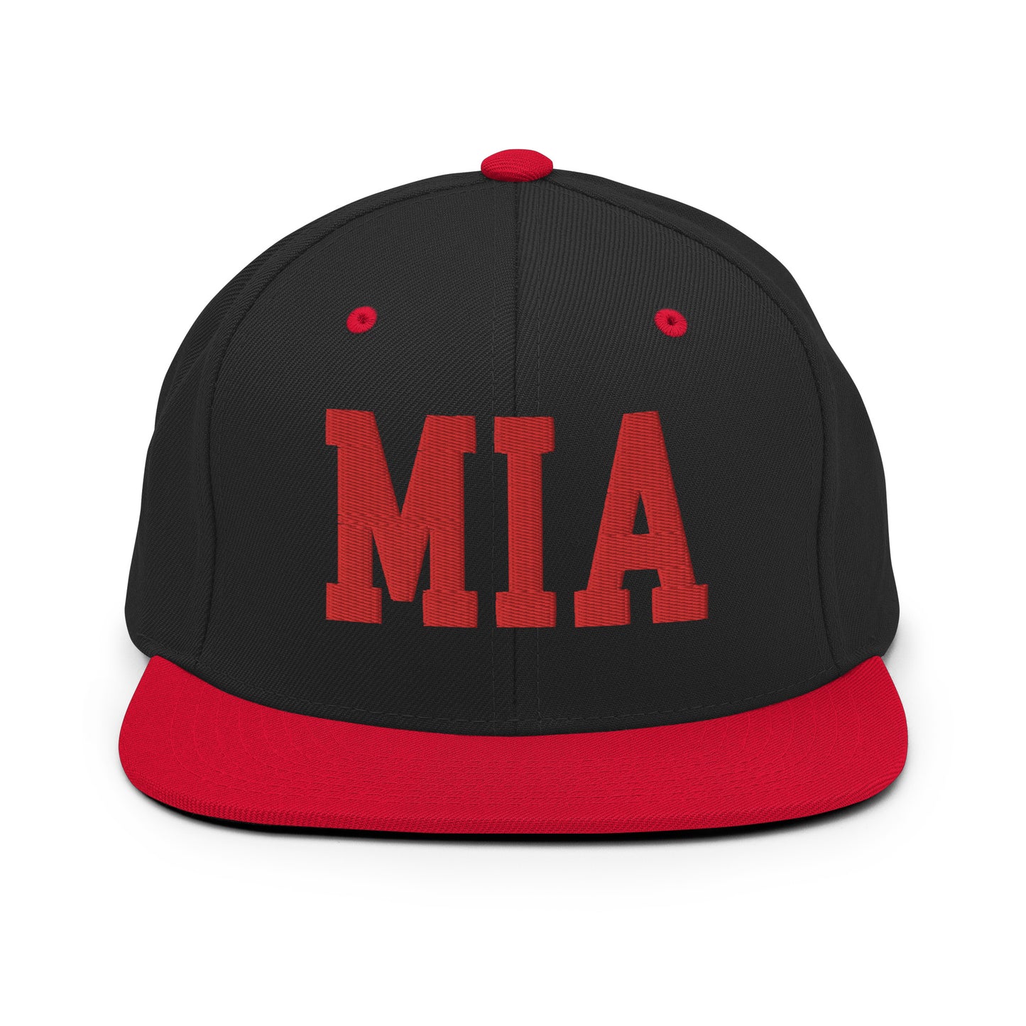 College-Style Classic Snapback Hat • Red • MIA Miami • YHM Designs - Image 11