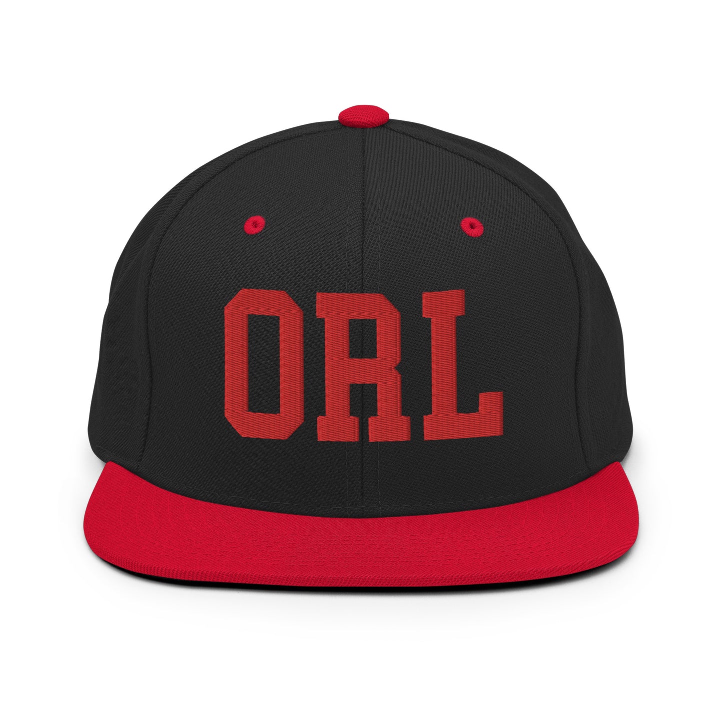 College-Style Classic Snapback Hat • Red • ORL Orlando • YHM Designs - Image 11