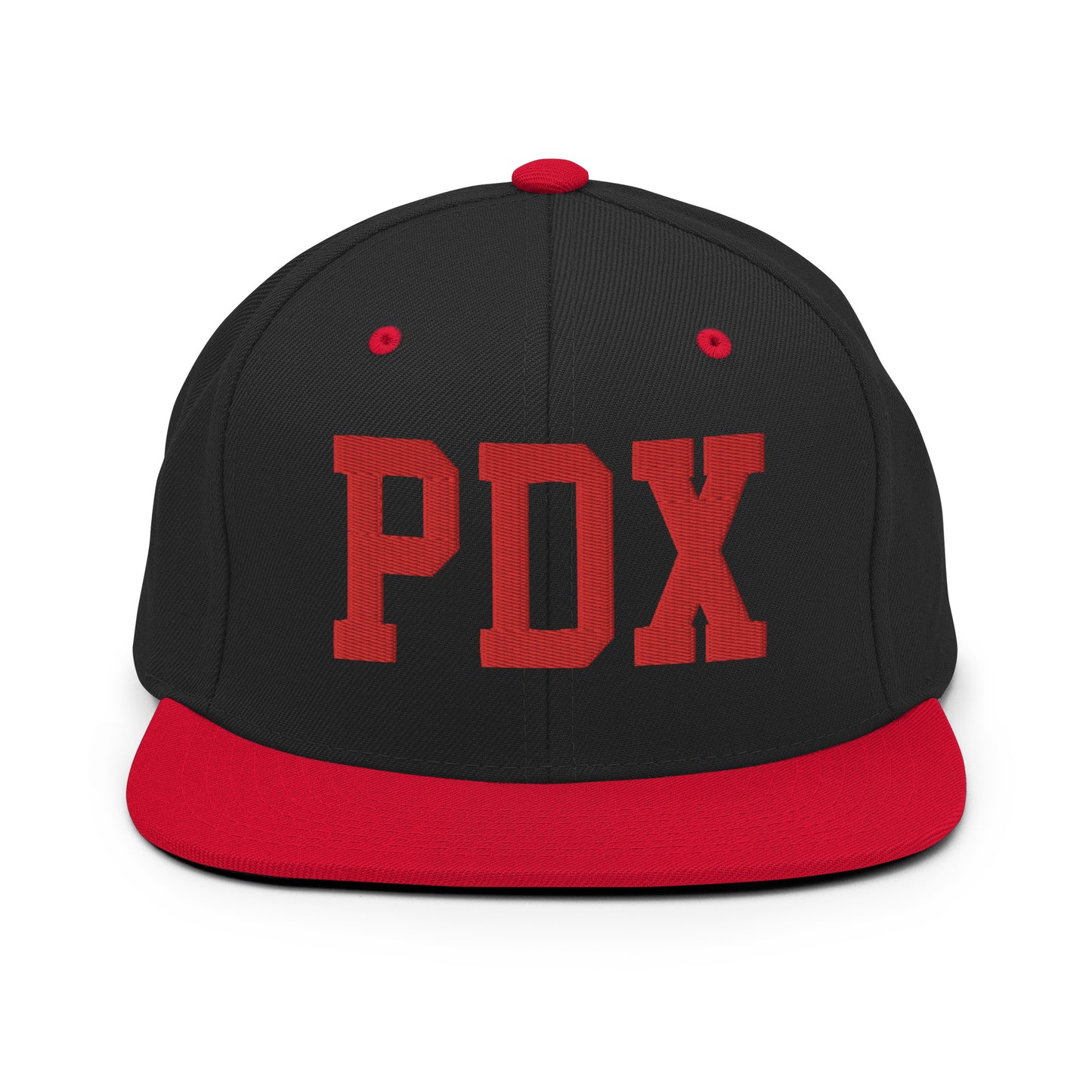 College-Style Classic Snapback Hat • Red • PDX Portland • YHM Designs - Image 11