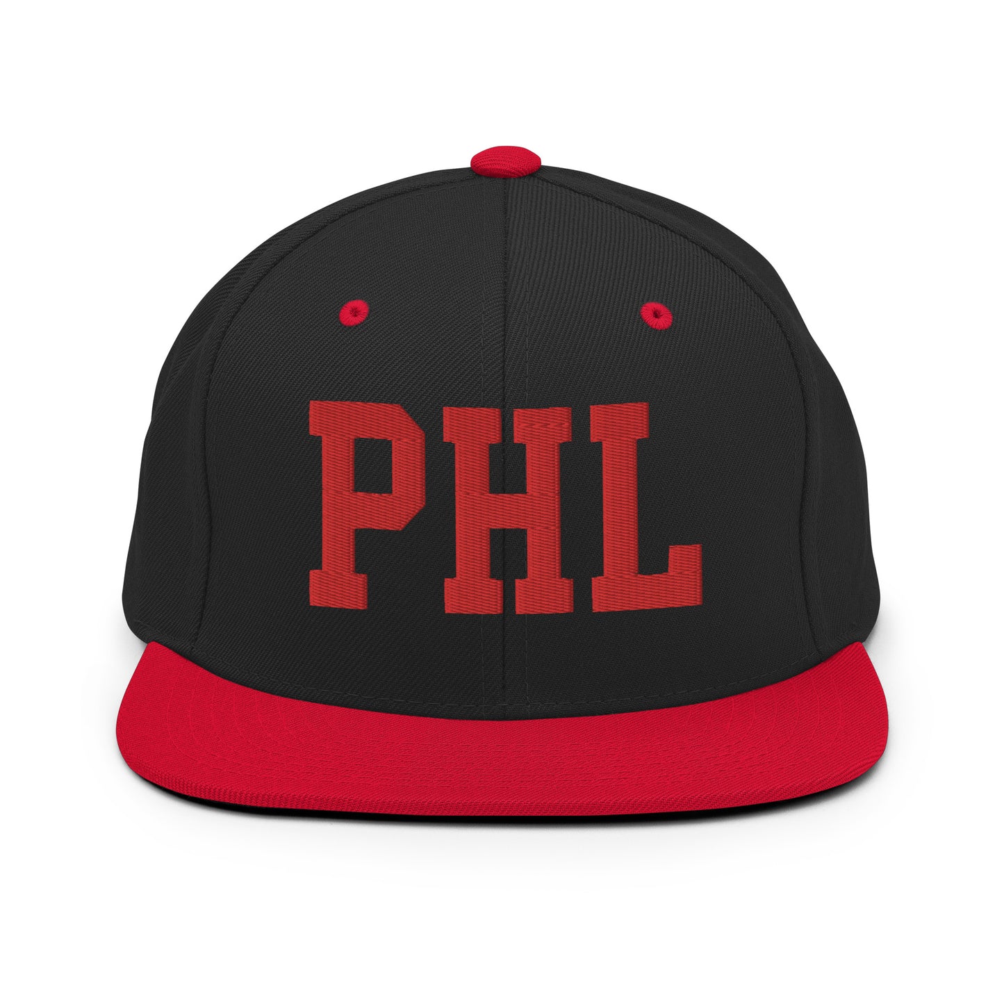 College-Style Classic Snapback Hat • Red • PHL Philadelphia • YHM Designs - Image 11