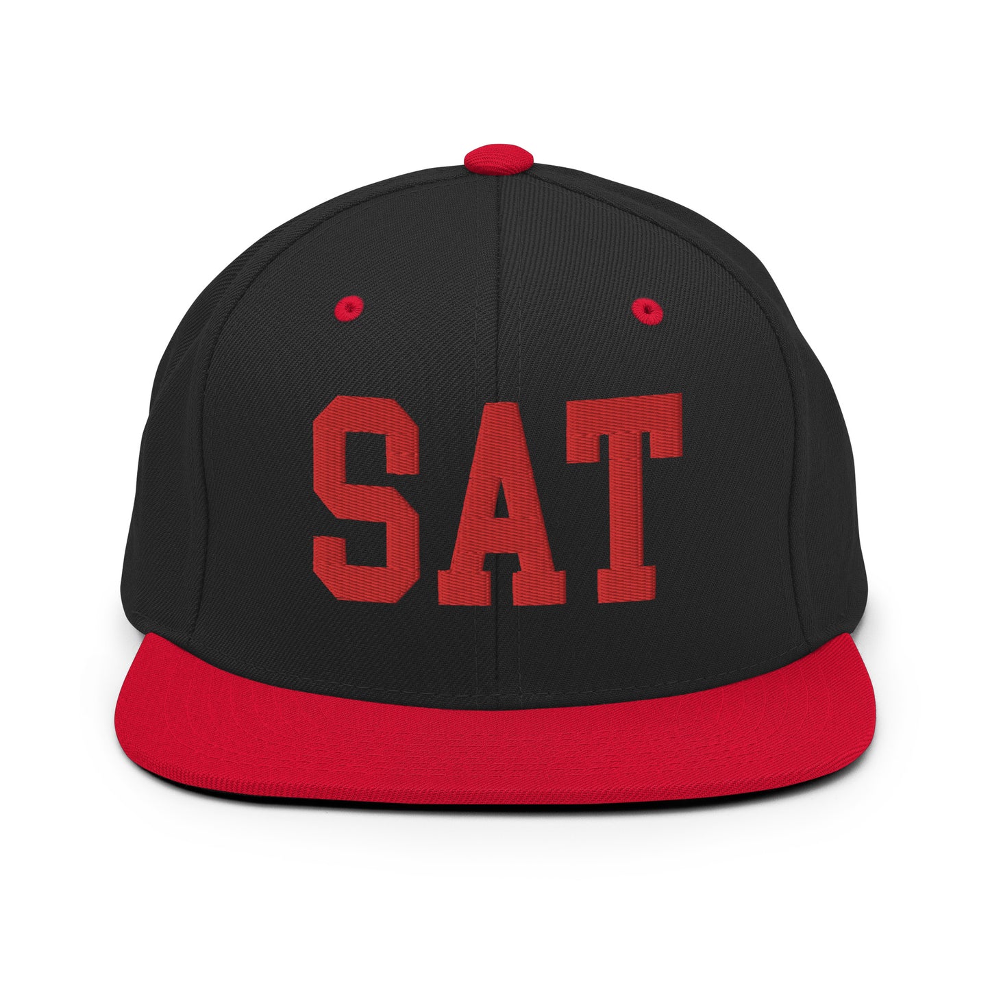 College-Style Classic Snapback Hat • Red • SAT San Antonio • YHM Designs - Image 11