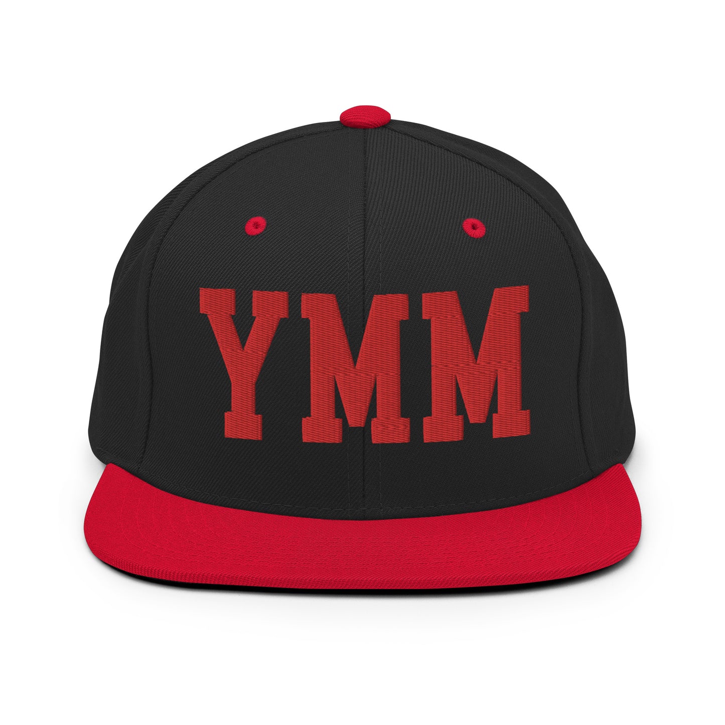 College-Style Classic Snapback Hat • Red • YMM Fort McMurray • YHM Designs - Image 11