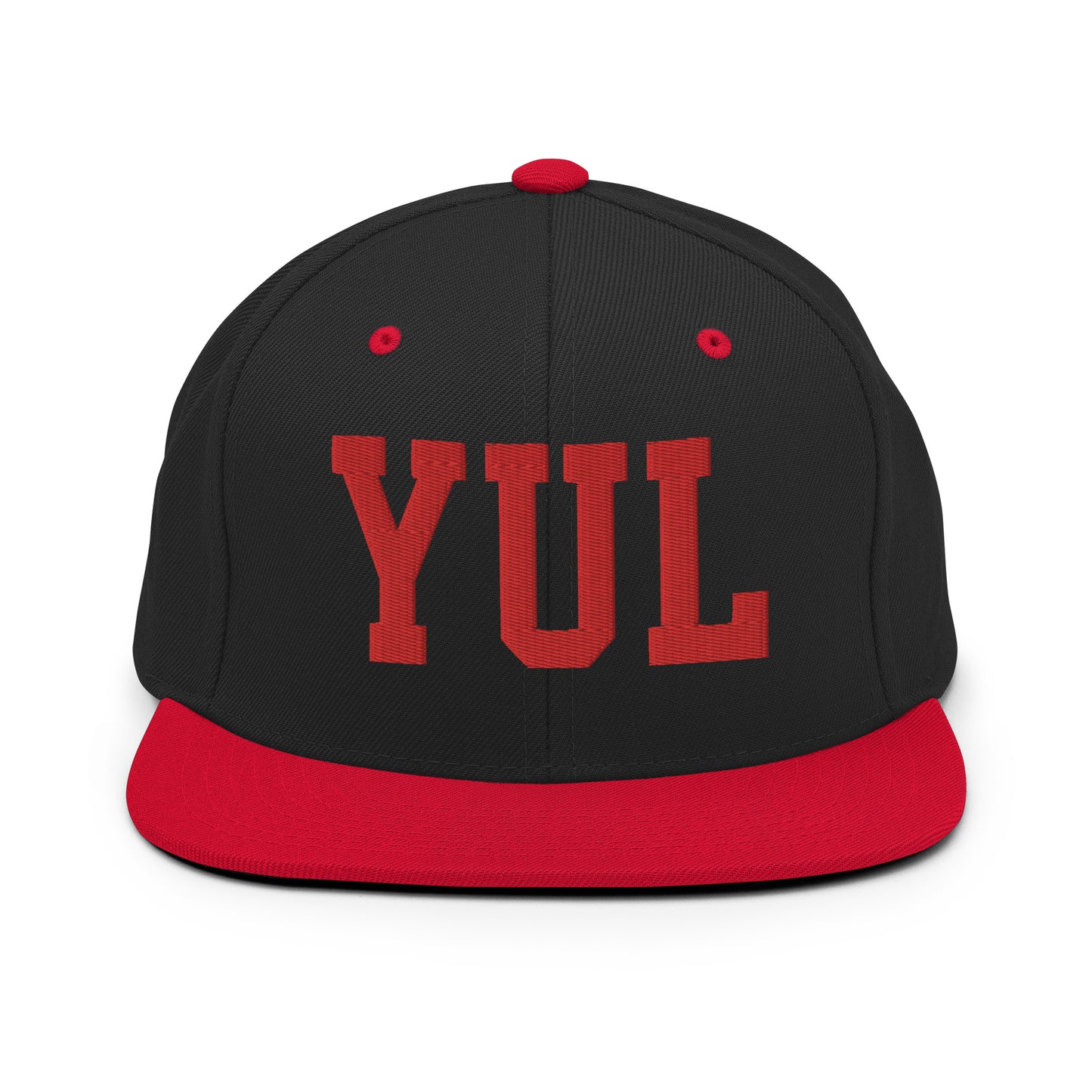 College-Style Classic Snapback Hat • Red • YUL Montreal • YHM Designs - Image 11