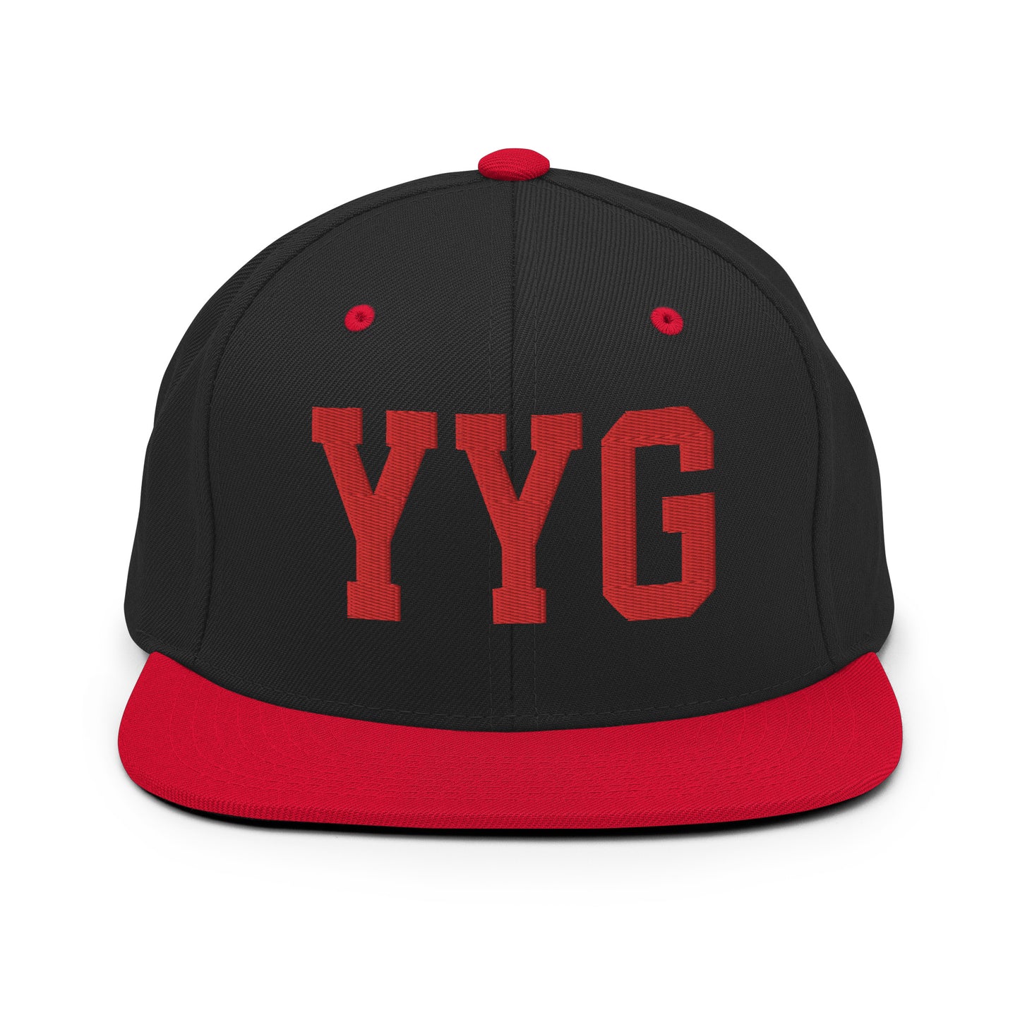 College-Style Classic Snapback Hat • Red • YYG Charlottetown • YHM Designs - Image 11