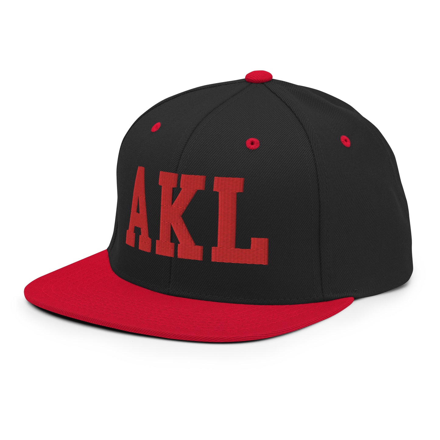College-Style Classic Snapback Hat • Red • AKL Auckland • YHM Designs - Image 13