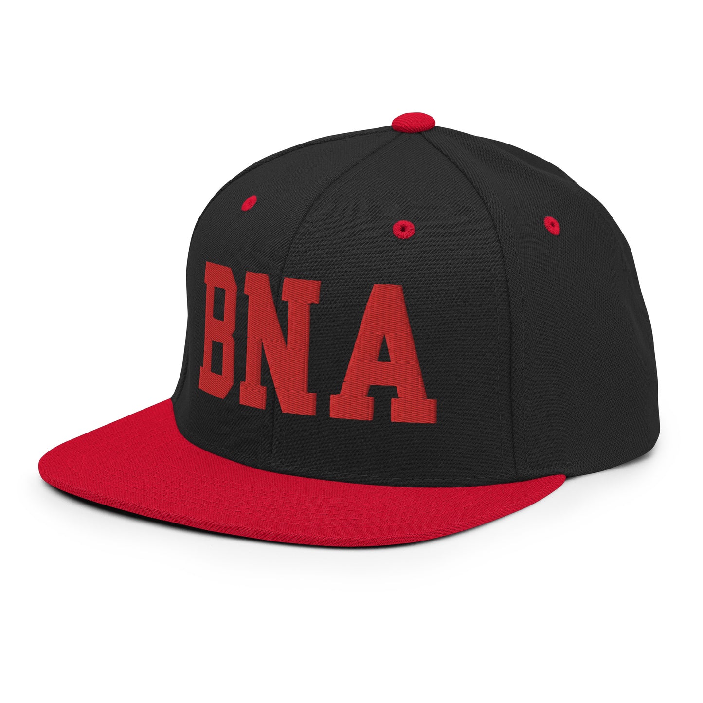 College-Style Classic Snapback Hat • Red • BNA Nashville • YHM Designs - Image 13