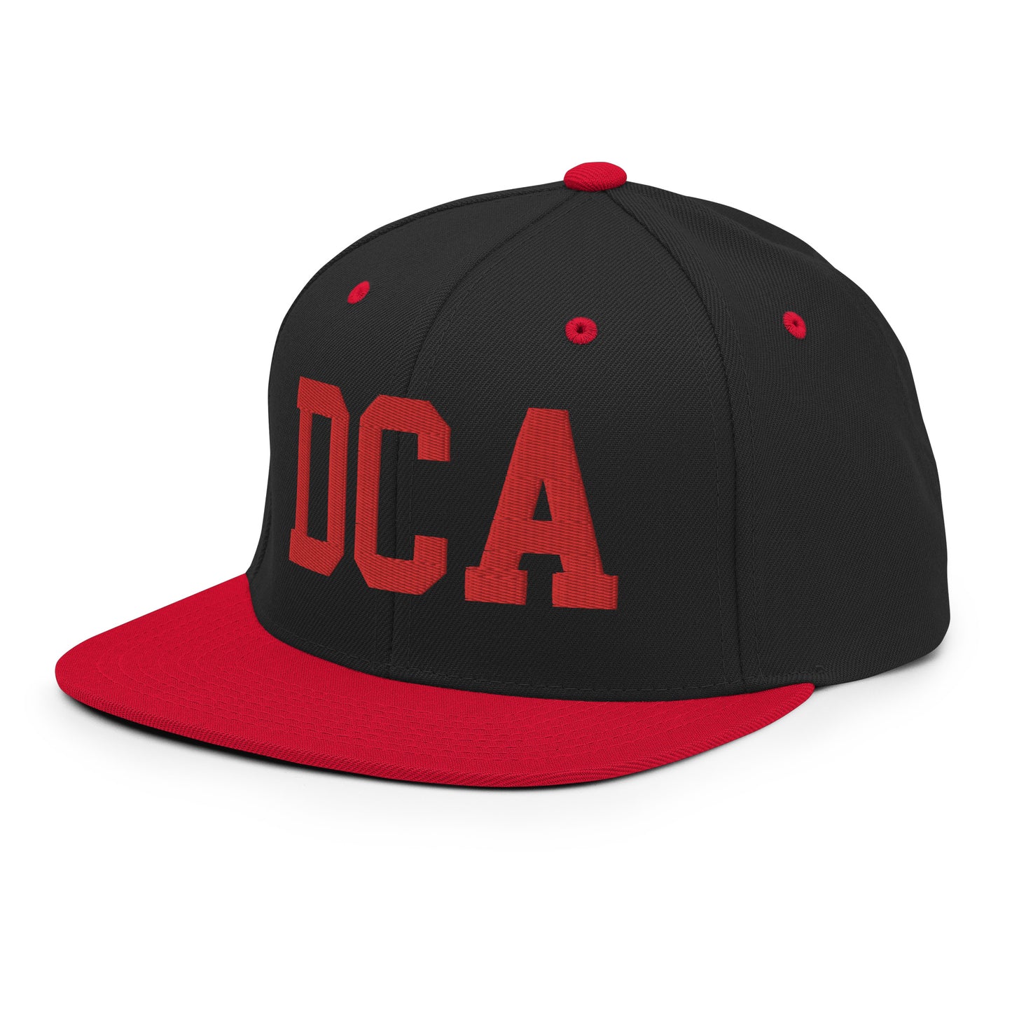 College-Style Classic Snapback Hat • Red • DCA Washington • YHM Designs - Image 13
