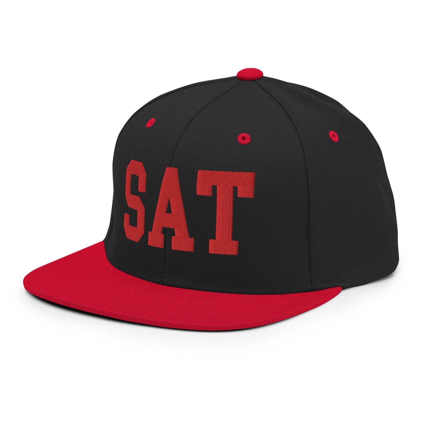 College-Style Classic Snapback Hat • Red • SAT San Antonio • YHM Designs - Image 13