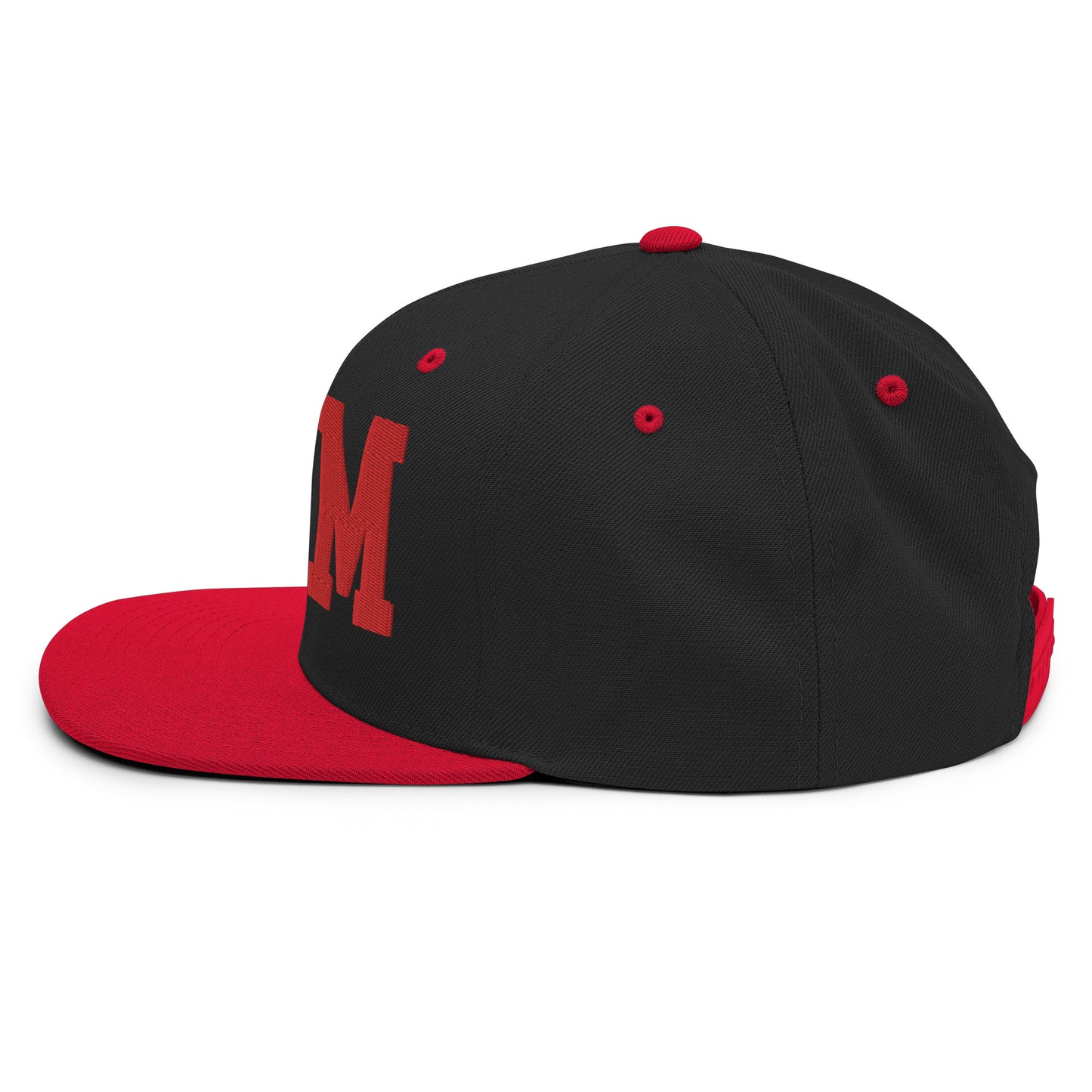 College-Style Classic Snapback Hat • Red • BHM Birmingham • YHM Designs - Image 14