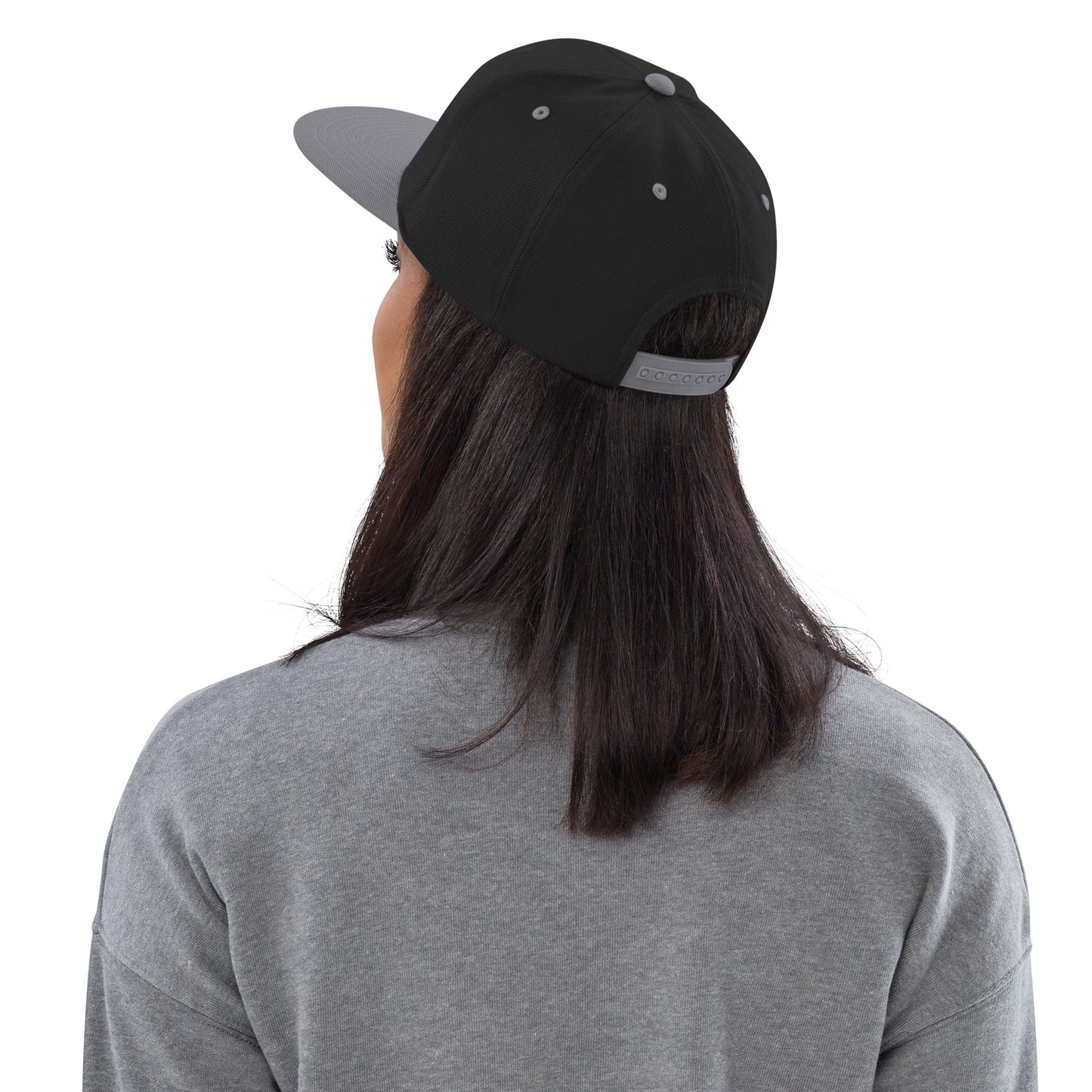 College-Style Classic Snapback Hat • Grey • PEK Beijing • YHM Designs - Image 03