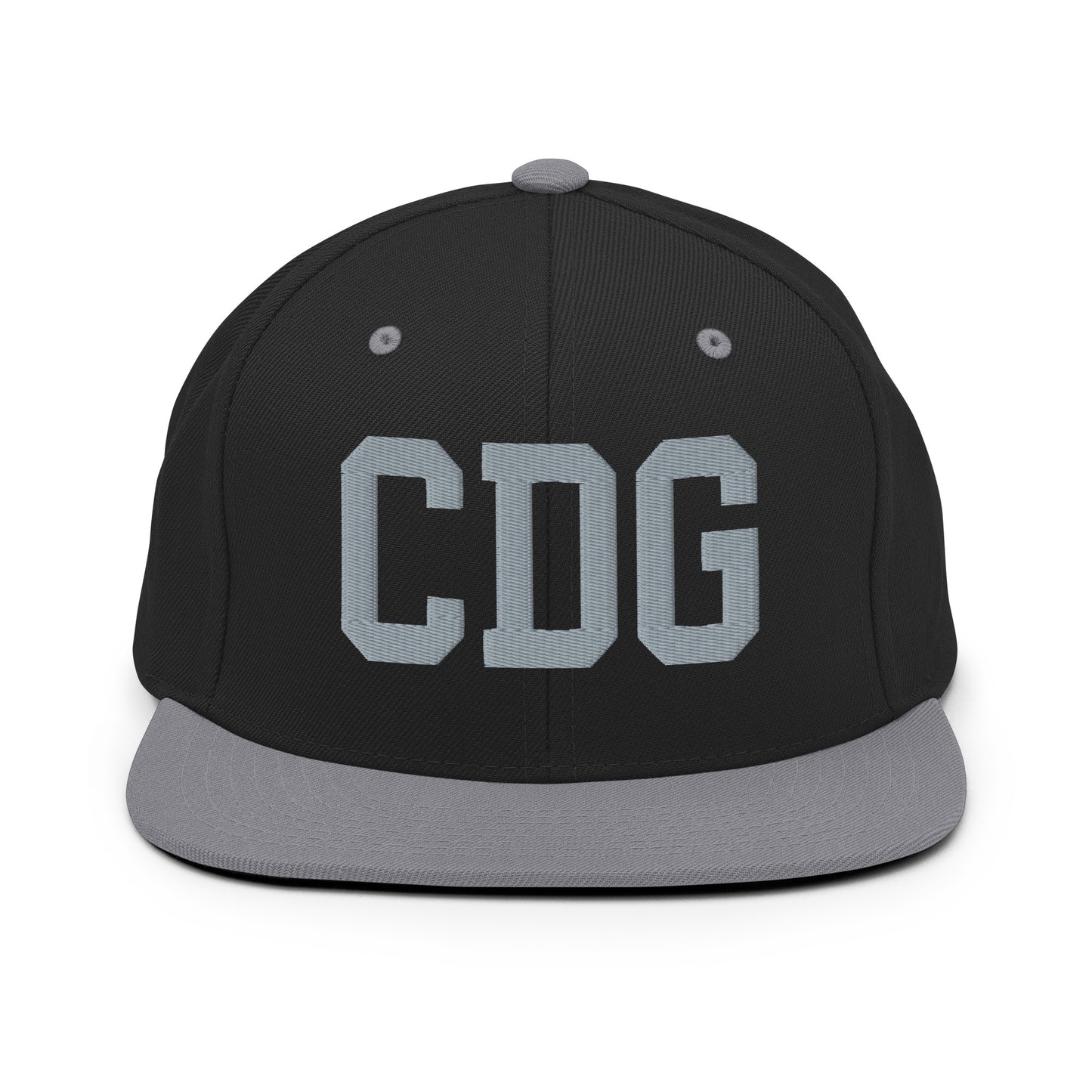 College-Style Classic Snapback Hat • Grey • CDG Paris Souvenir • YHM Designs - Image 11