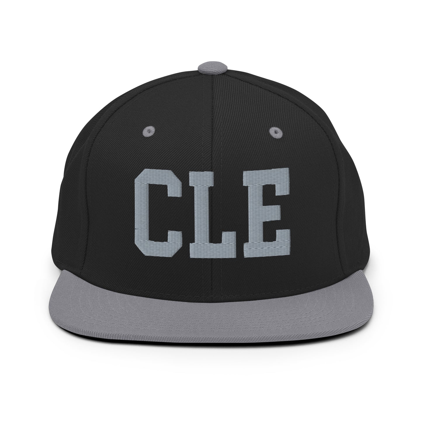 College-Style Classic Snapback Hat • Grey • CLE Cleveland Souvenir • YHM Designs - Image 11