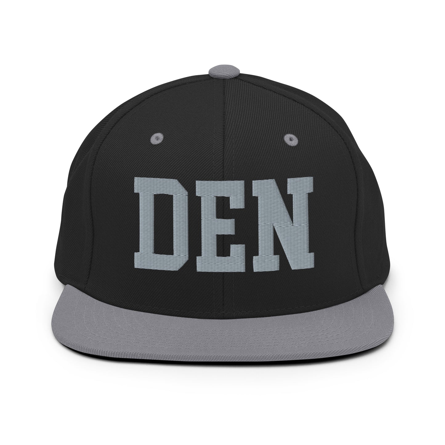 College-Style Classic Snapback Hat • Grey • DEN Denver • YHM Designs - Image 11