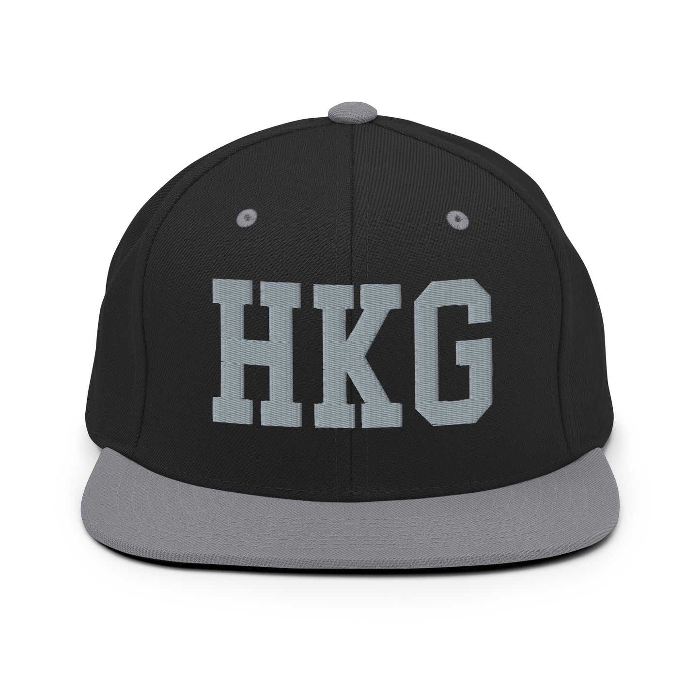 College-Style Classic Snapback Hat • Grey • HKG Hong Kong • YHM Designs - Image 11