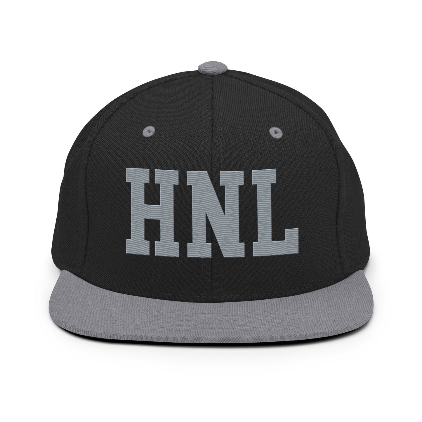 College-Style Classic Snapback Hat • Grey • HNL Honolulu Souvenir • YHM Designs - Image 11