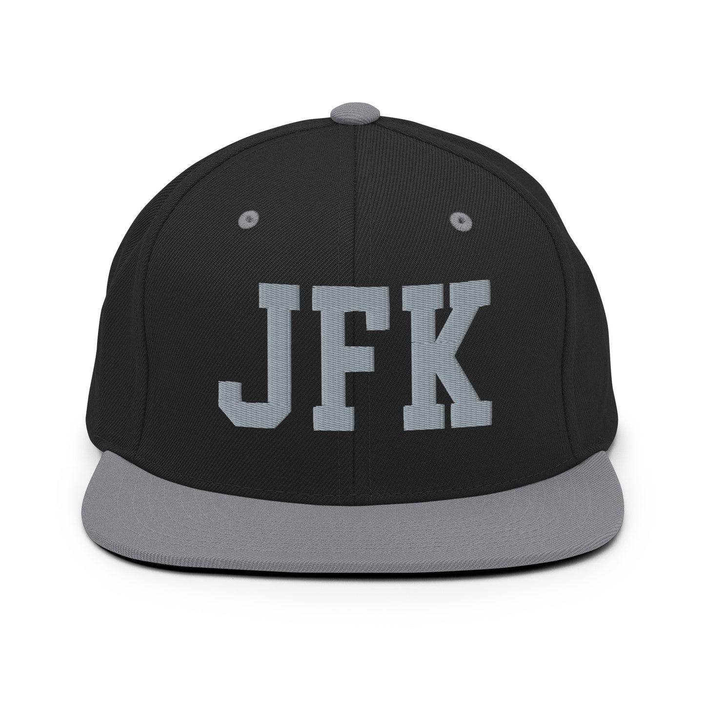 College-Style Classic Snapback Hat • Grey • JFK New York City Souvenir • YHM Designs - Image 11
