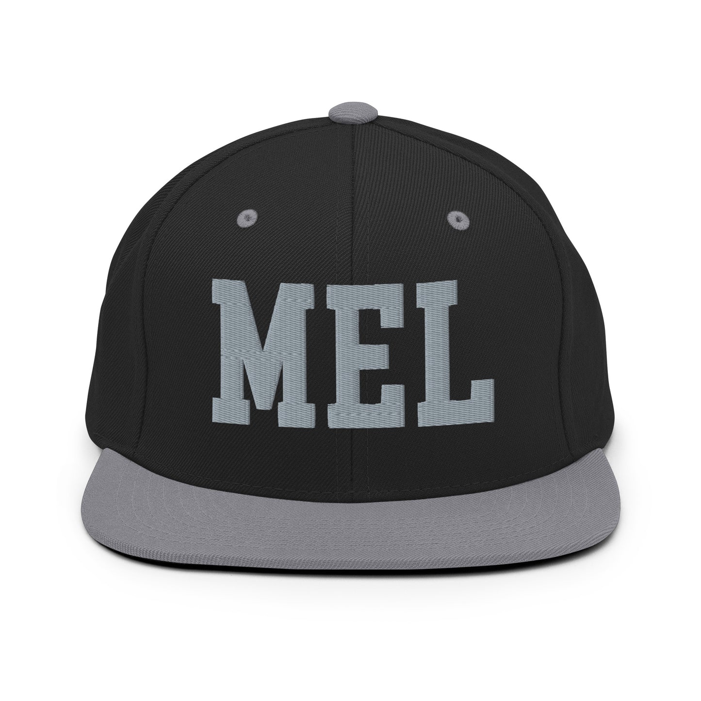College-Style Classic Snapback Hat • Grey • MEL Melbourne Souvenir • YHM Designs - Image 11