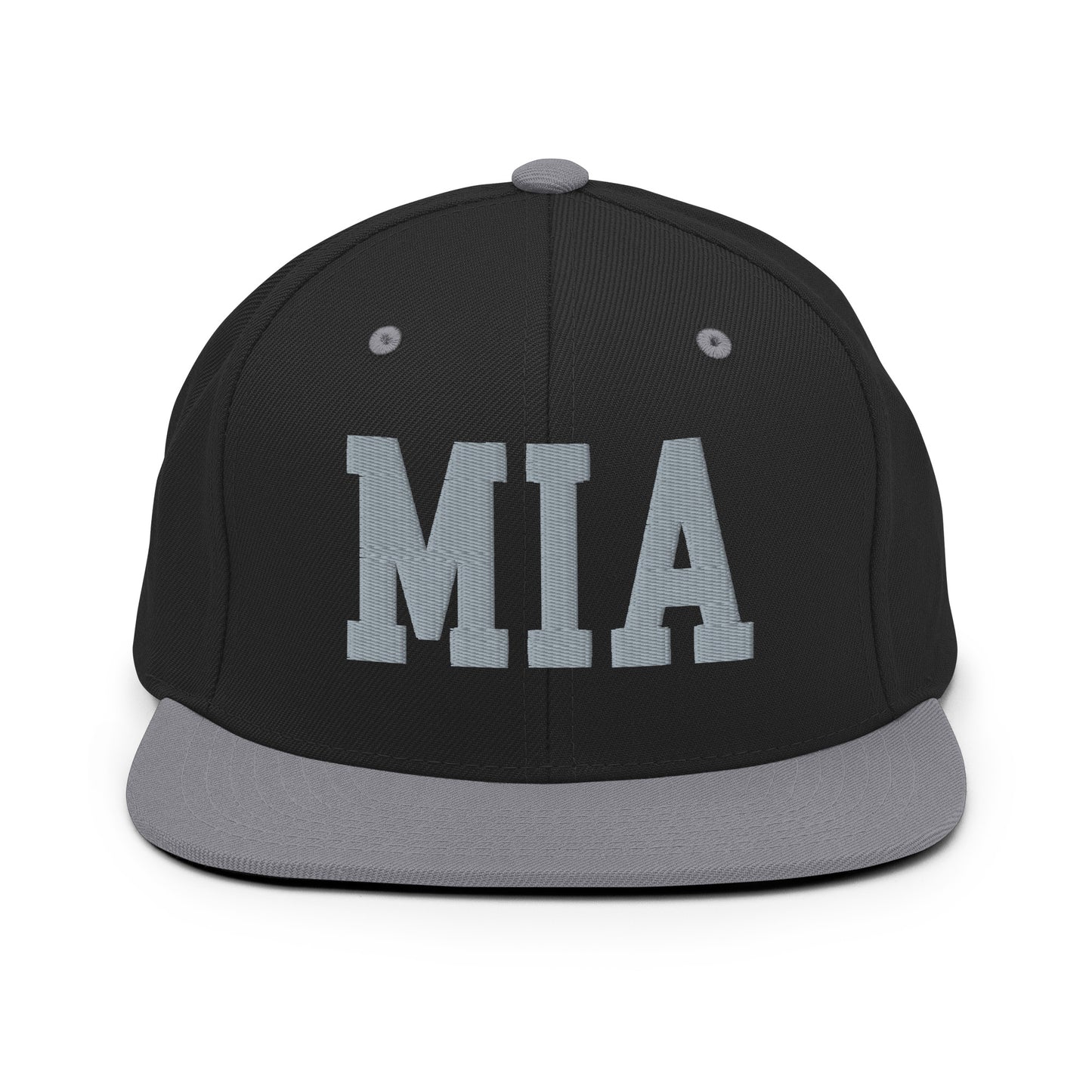 College-Style Classic Snapback Hat • Grey • MIA Miami • YHM Designs - Image 11