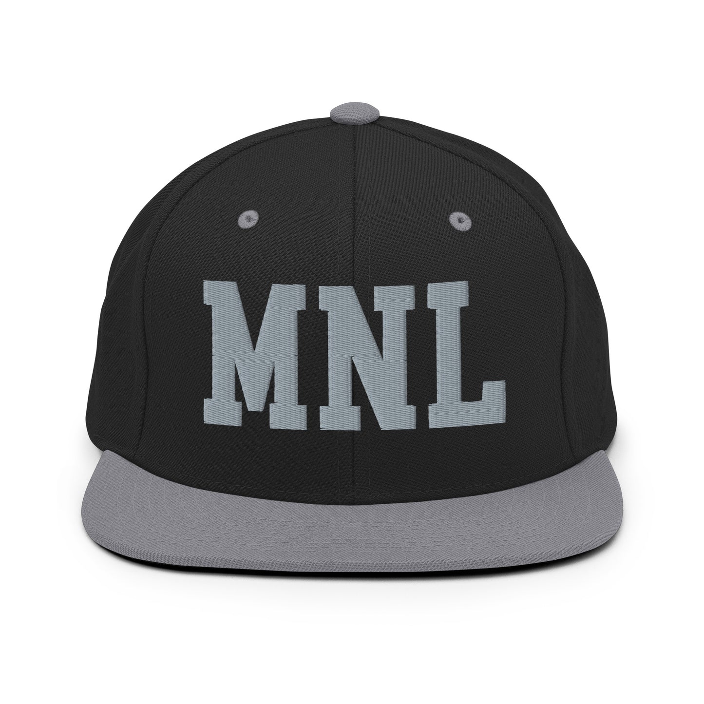 College-Style Classic Snapback Hat • Grey • MNL Manila Souvenir • YHM Designs - Image 11