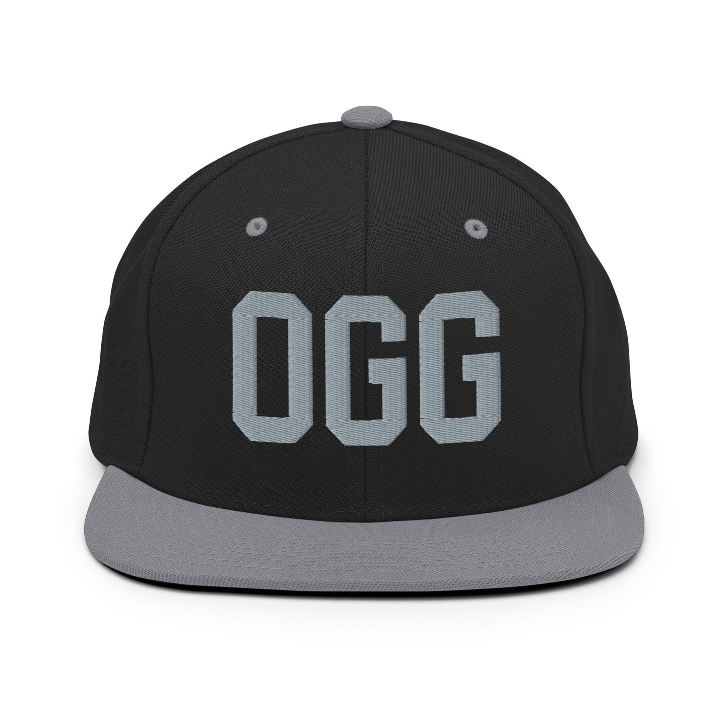 College-Style Classic Snapback Hat • Grey • OGG Maui Souvenir • YHM Designs - Image 11